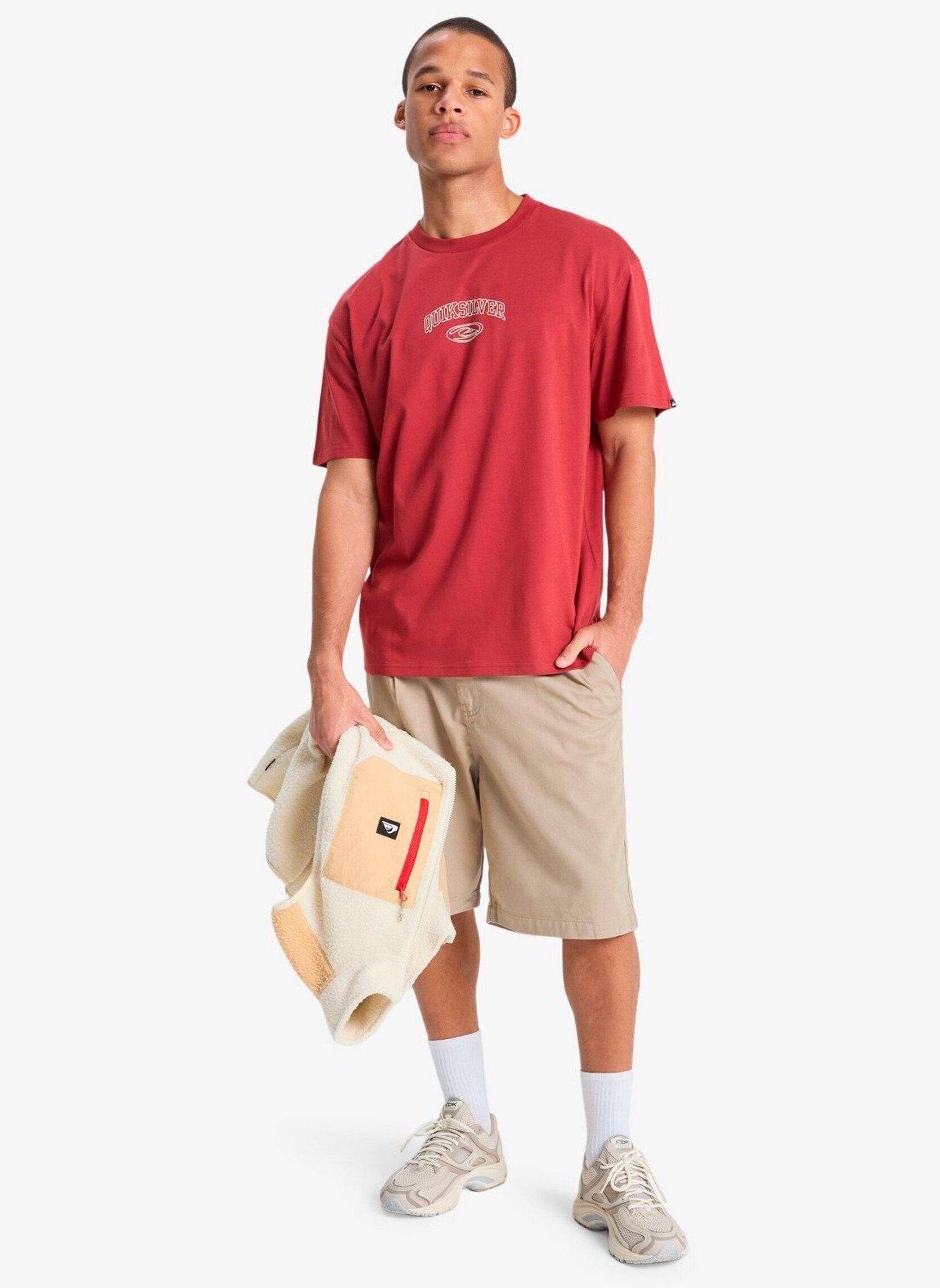 Tee-shirts Legacy Ss homme rouge Quiksilver Tee-shirts Legacy Ss homme rouge Burnt Russet