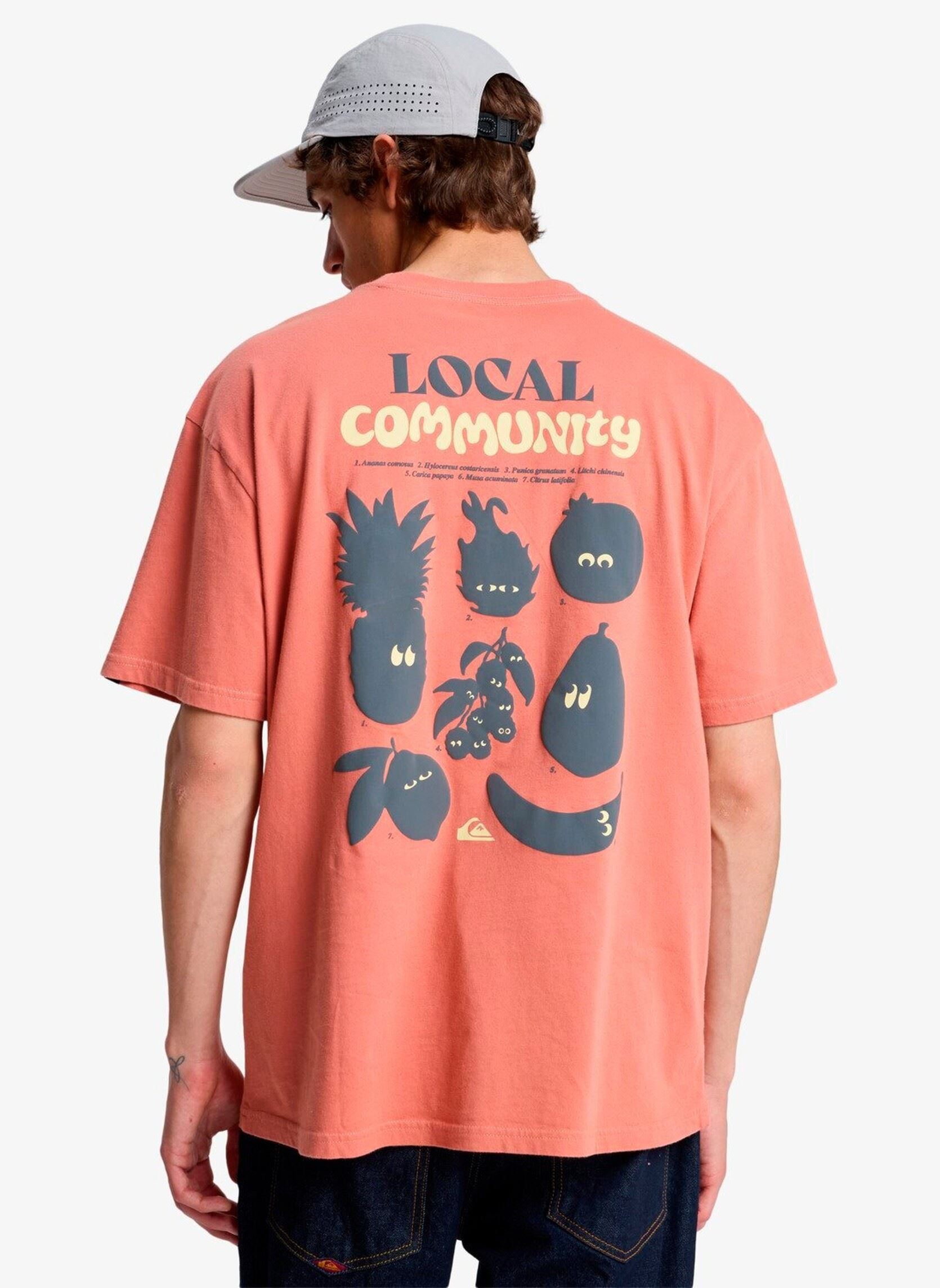 Tee-shirts Fruits Tide Ss homme orange Quiksilver Tee-shirts Fruits Tide Ss homme orange Desert Sand