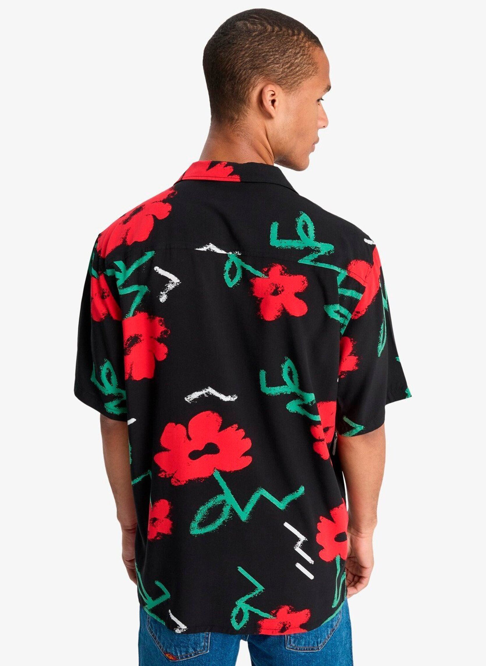 Chemises Safe Paradise Ss homme noir Quiksilver Chemises Safe Paradise Ss homme noir Black Street Floral 64