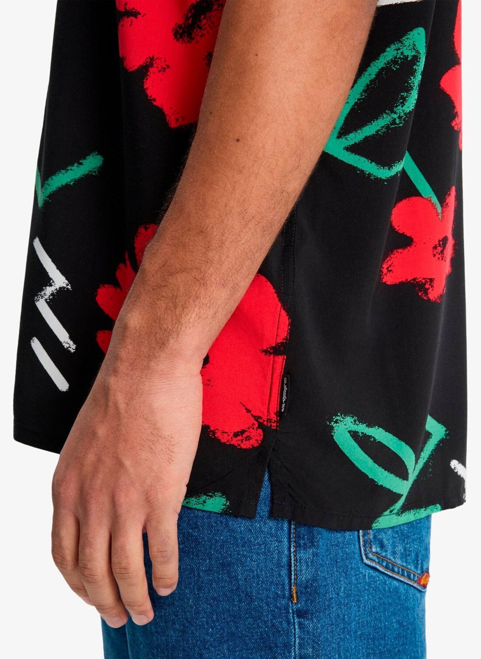 Chemises Safe Paradise Ss homme noir Quiksilver Chemises Safe Paradise Ss homme noir Black Street Floral 64