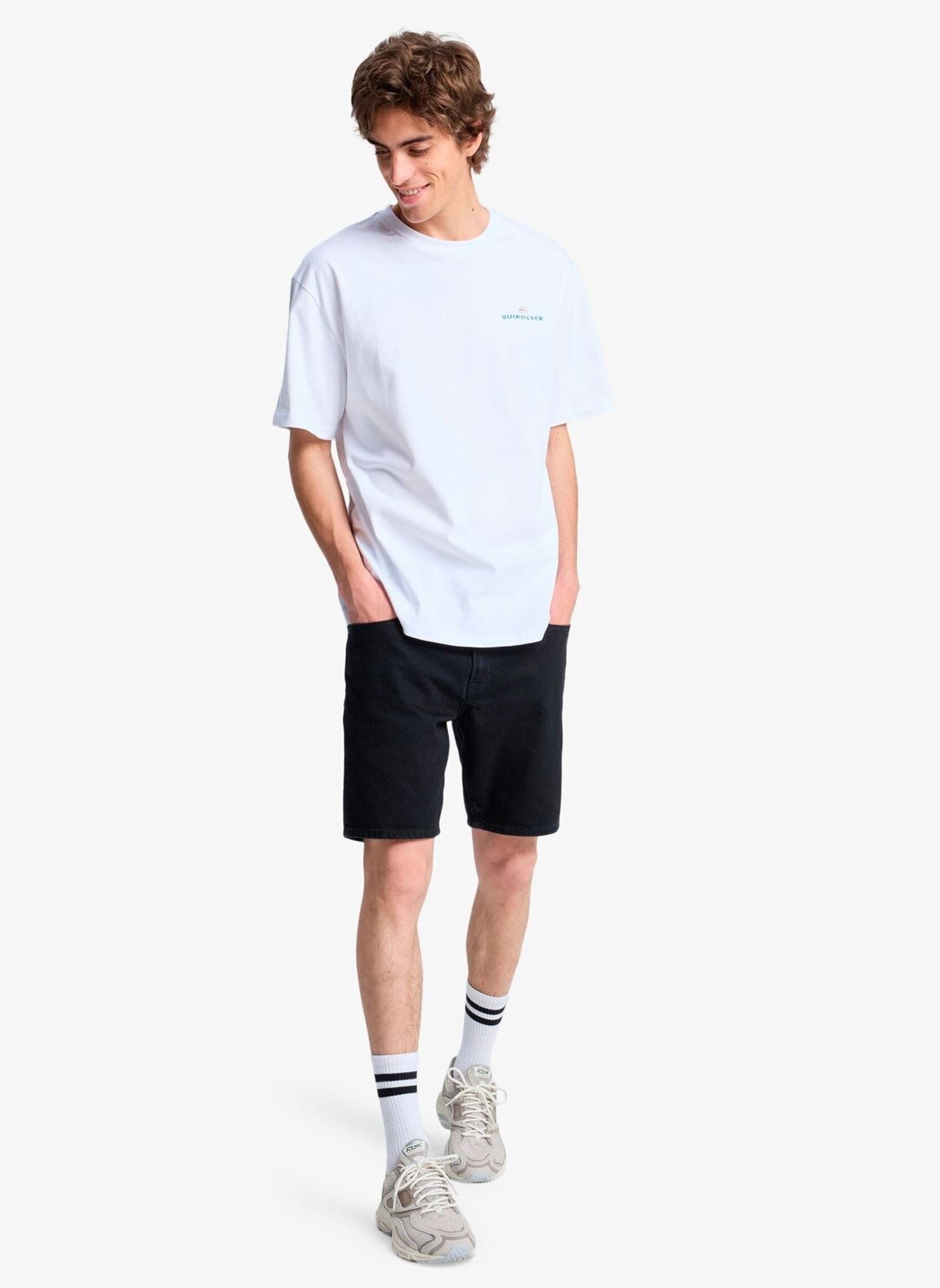 Tee-shirts manches courtes Upside Down Ss homme blanc Quiksilver Tee-shirts manches courtes Upside Down Ss homme blanc WHITE