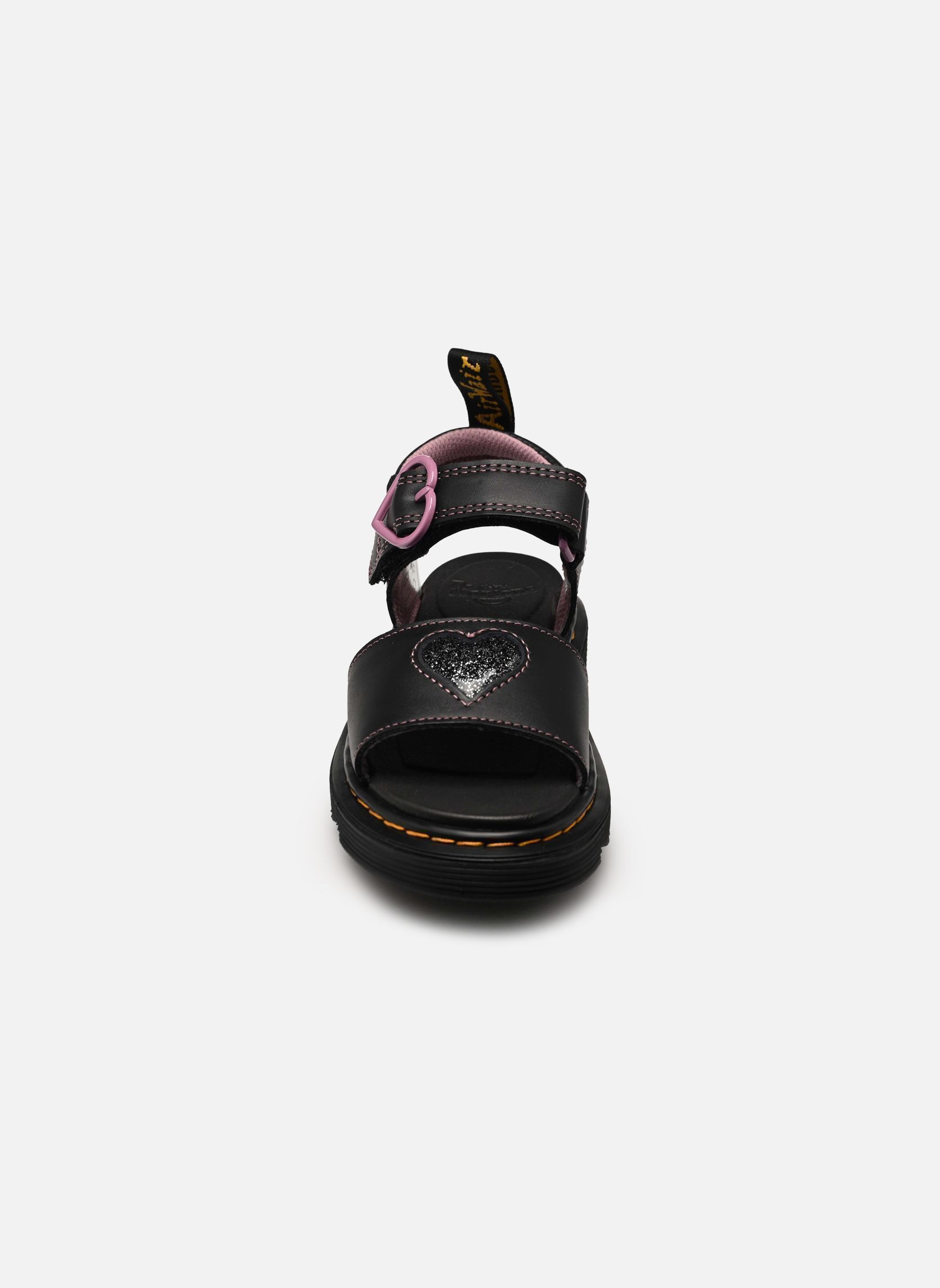 Sandalen Marlowe Hearts II J mädchen schwarz Dr. Martens Sandalen Marlowe Hearts II J mädchen schwarz BLACK LUCIDO NEBULA GLITTER
