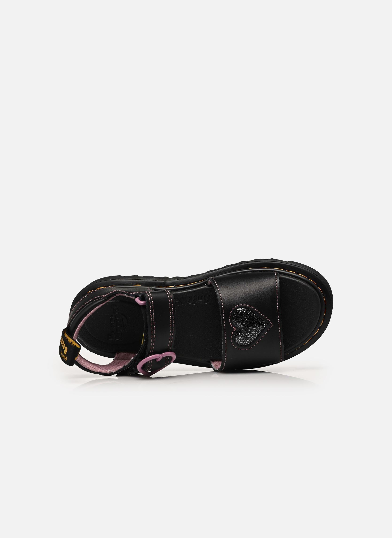 Sandalen Marlowe Hearts II J mädchen schwarz Dr. Martens Sandalen Marlowe Hearts II J mädchen schwarz BLACK LUCIDO NEBULA GLITTER