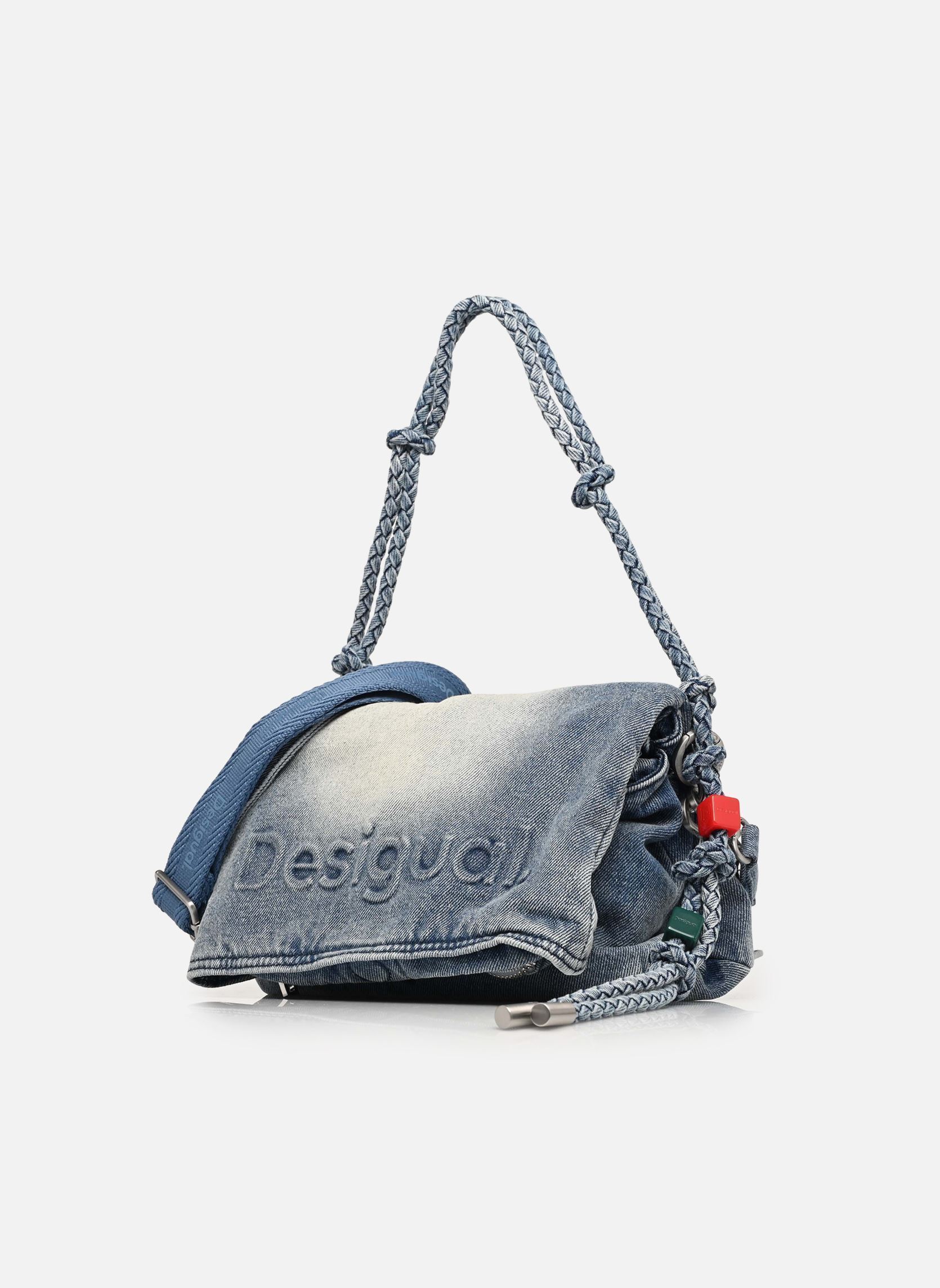 Sacs bandoulière Sacs Half Logo Denim V femme bleu Desigual Sacs bandoulière Sacs Half Logo Denim V femme bleu Blue