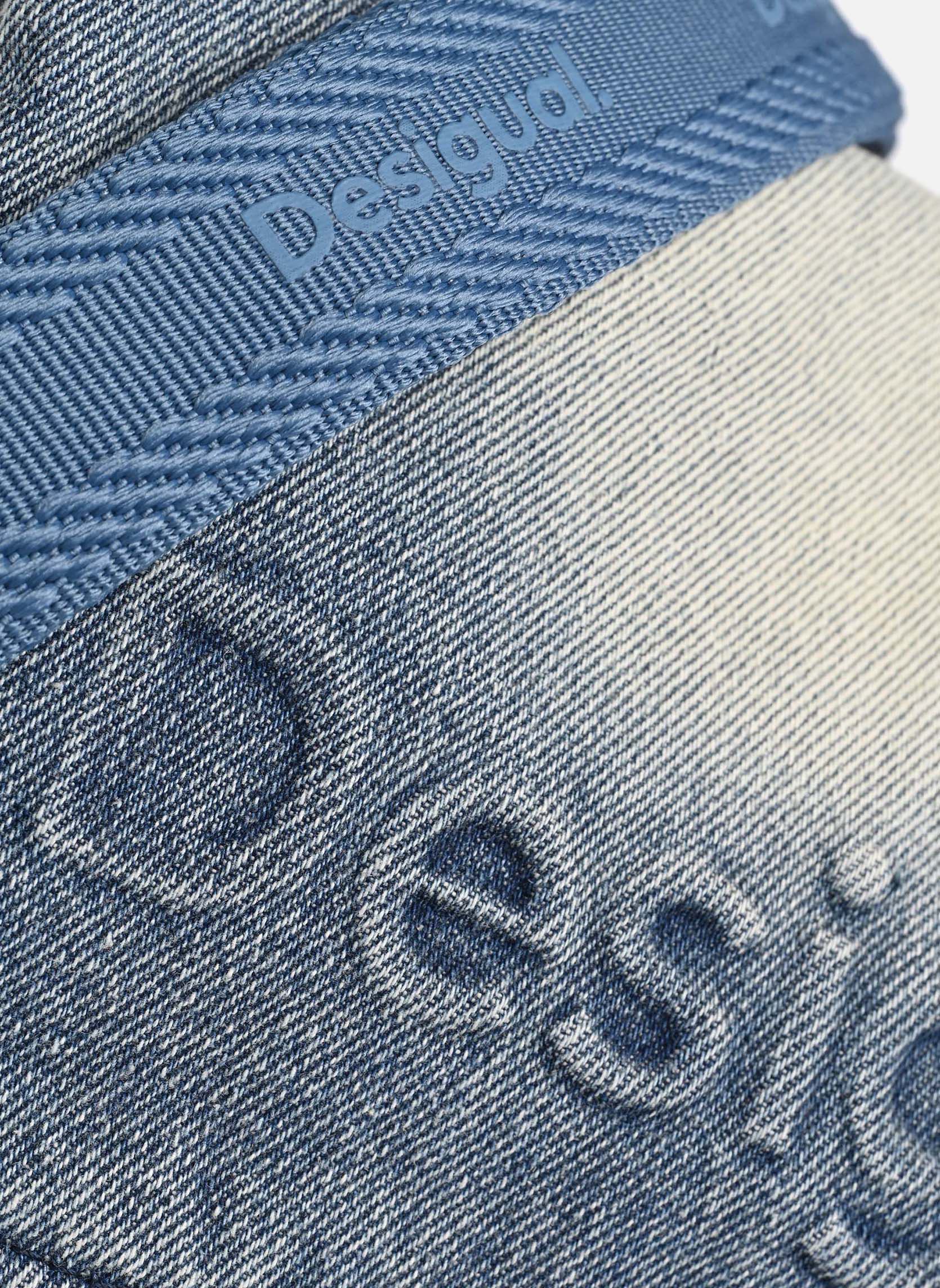 Sacs bandoulière Sacs Half Logo Denim V femme bleu Desigual Sacs bandoulière Sacs Half Logo Denim V femme bleu Blue