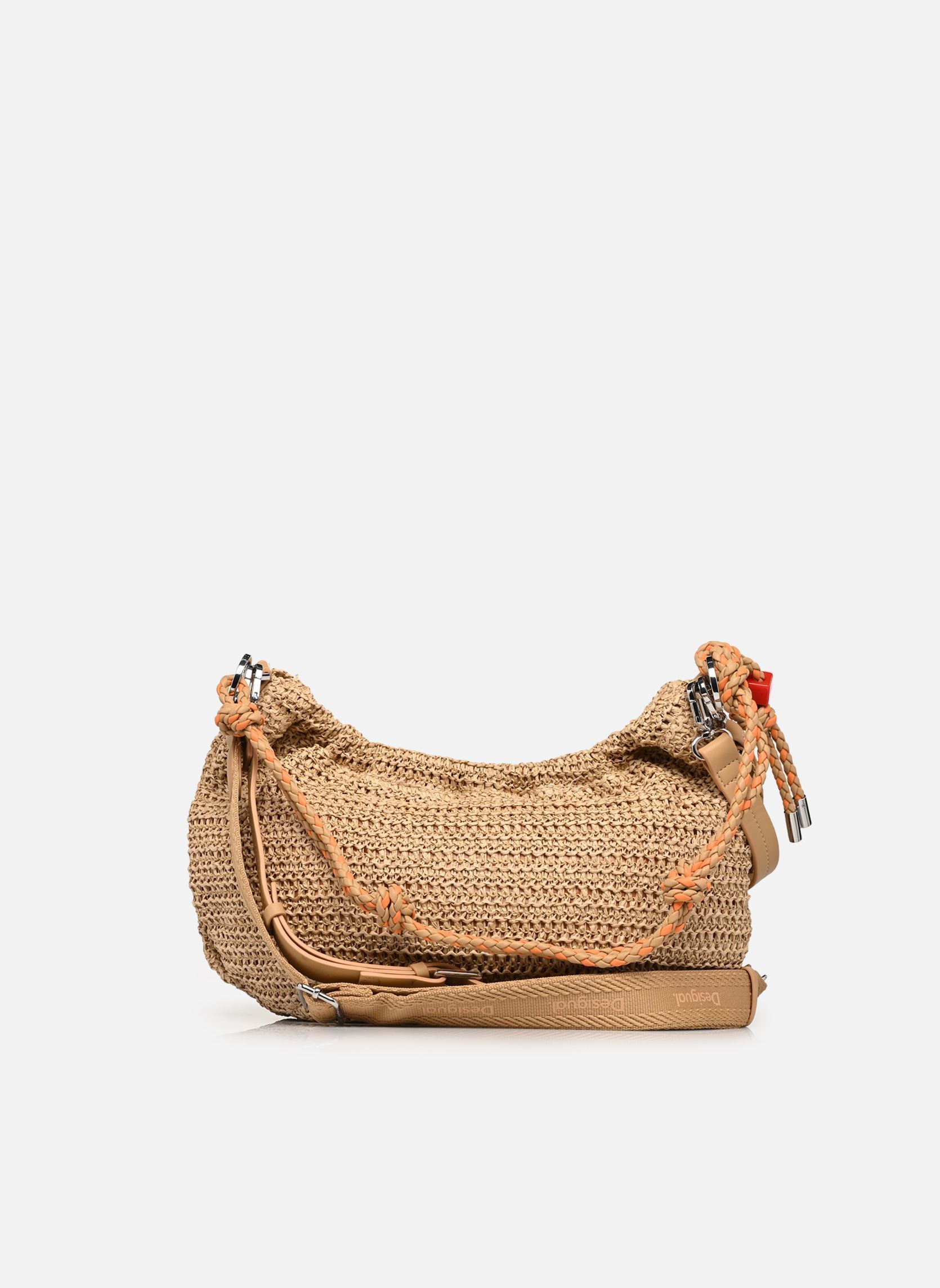 Sacs bandoulière Sacs Half Logo Raffia Wa femme beige Desigual Sacs bandoulière Sacs Half Logo Raffia Wa femme beige White