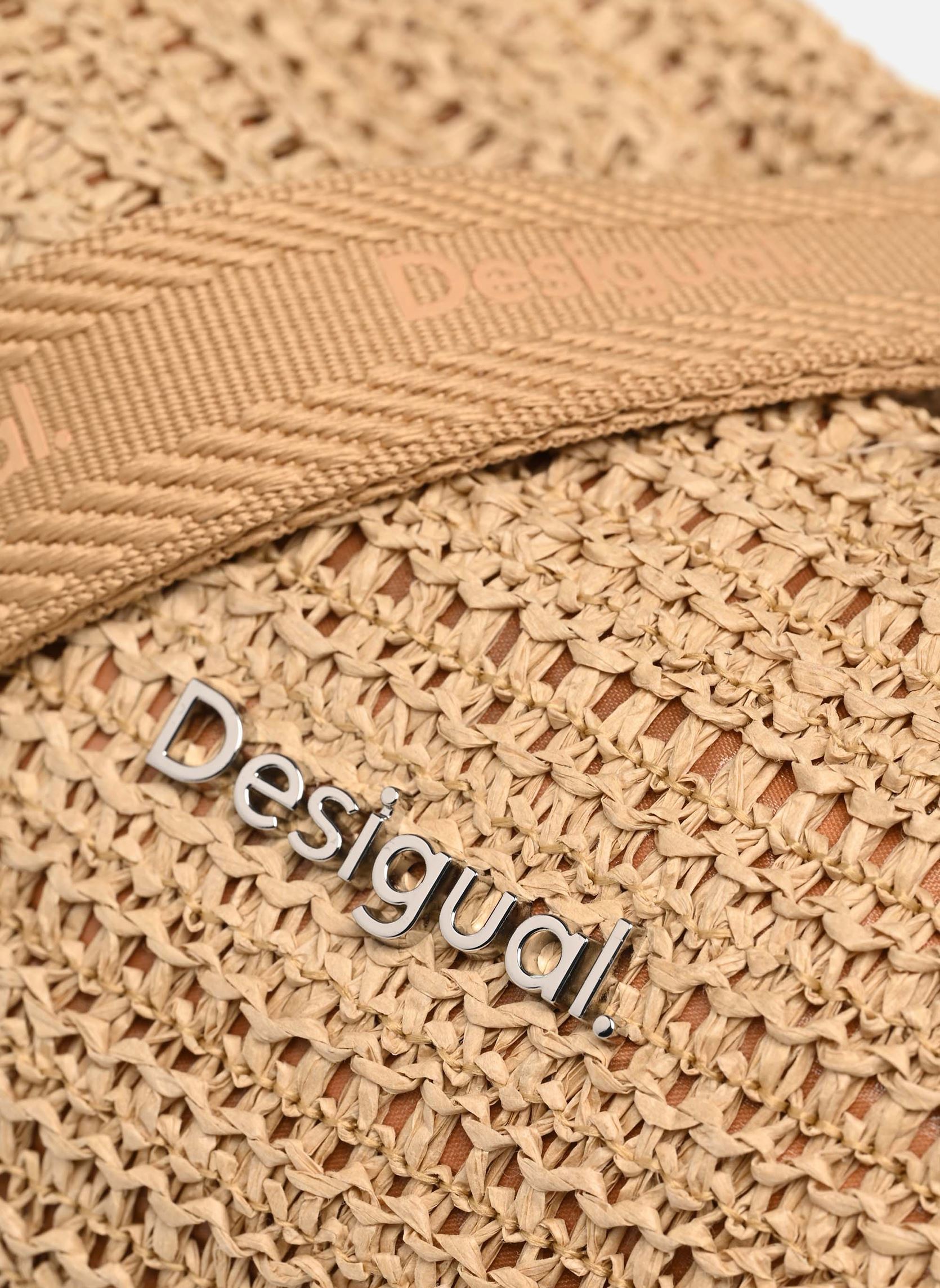 Sacs bandoulière Sacs Half Logo Raffia Wa femme beige Desigual Sacs bandoulière Sacs Half Logo Raffia Wa femme beige White