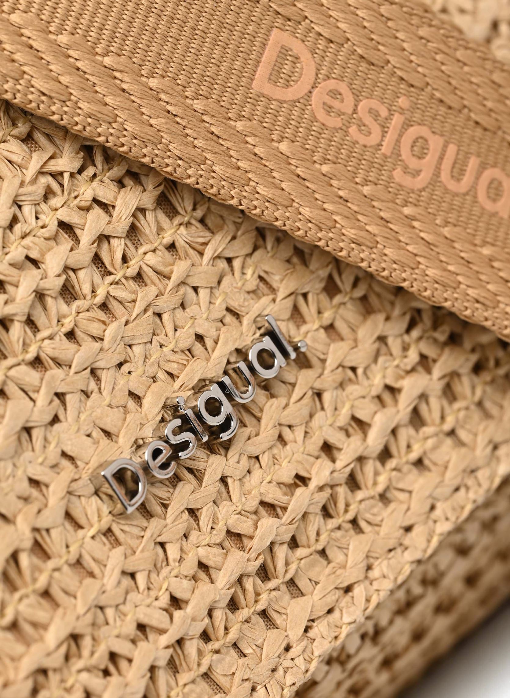 Sacs bandoulière Sacs Half Logo Raffia Ve femme beige Desigual Sacs bandoulière Sacs Half Logo Raffia Ve femme beige White