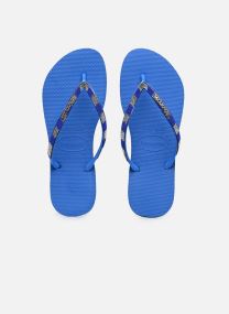 Tongs Slim Glow femme bleu