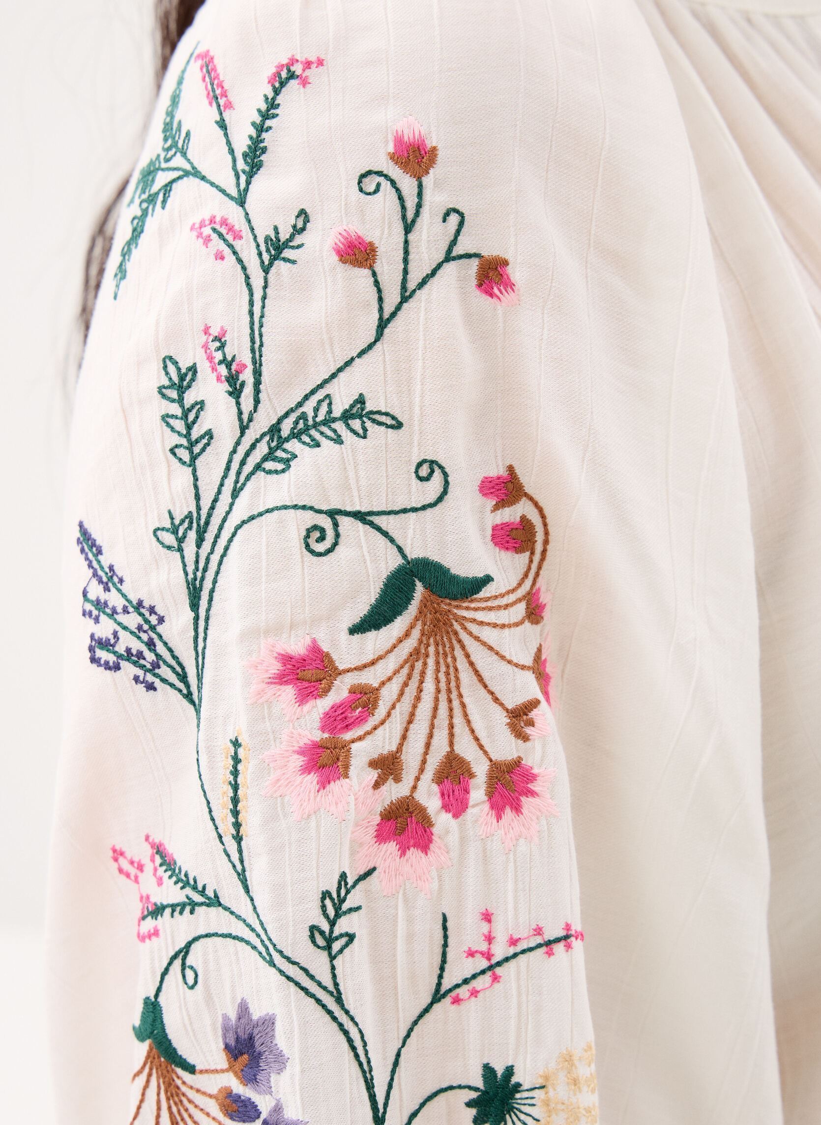 Langarm-Blusen Blus Roman damen weiß Desigual Langarm-Blusen Blus Roman damen weiß Blanc