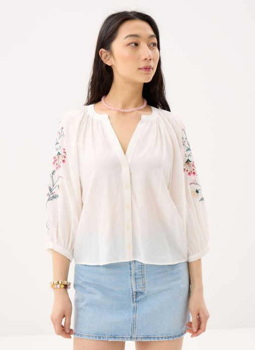 Desigual Blouses met lange mouwen Blus Roman dames wit