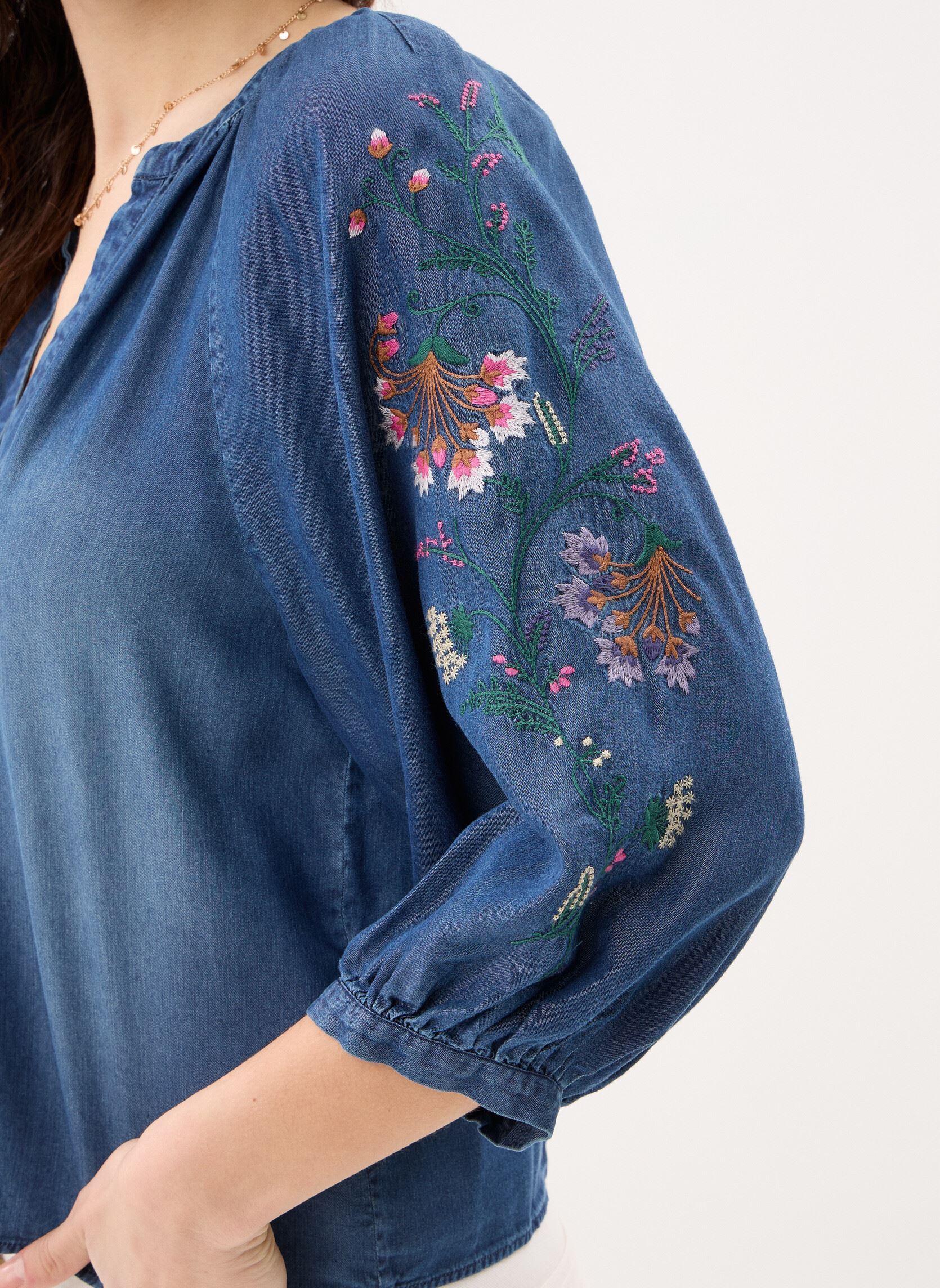 Blusen Blus Chambre damen blau Desigual Blusen Blus Chambre damen blau Bleu