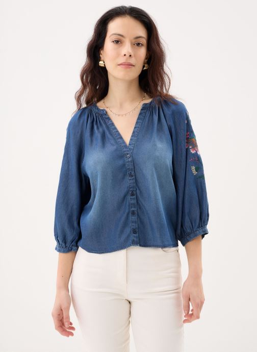 Desigual Blouses Blus Chambre dames blauw
