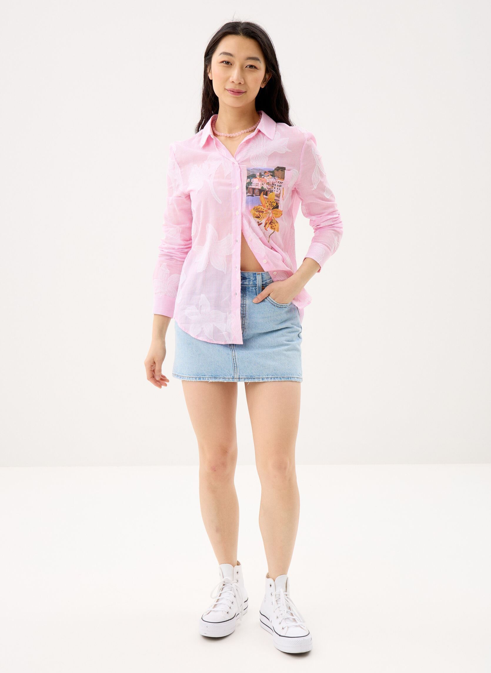 Chemises manches longues Cam Pinkjac femme rose Desigual Chemises manches longues Cam Pinkjac femme rose Rouge