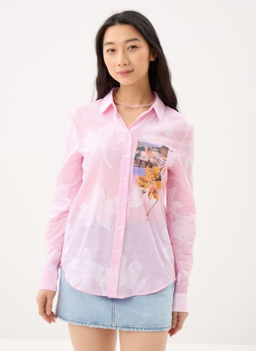 Desigual Lange mouw overhemden Cam Pinkjac dames roze