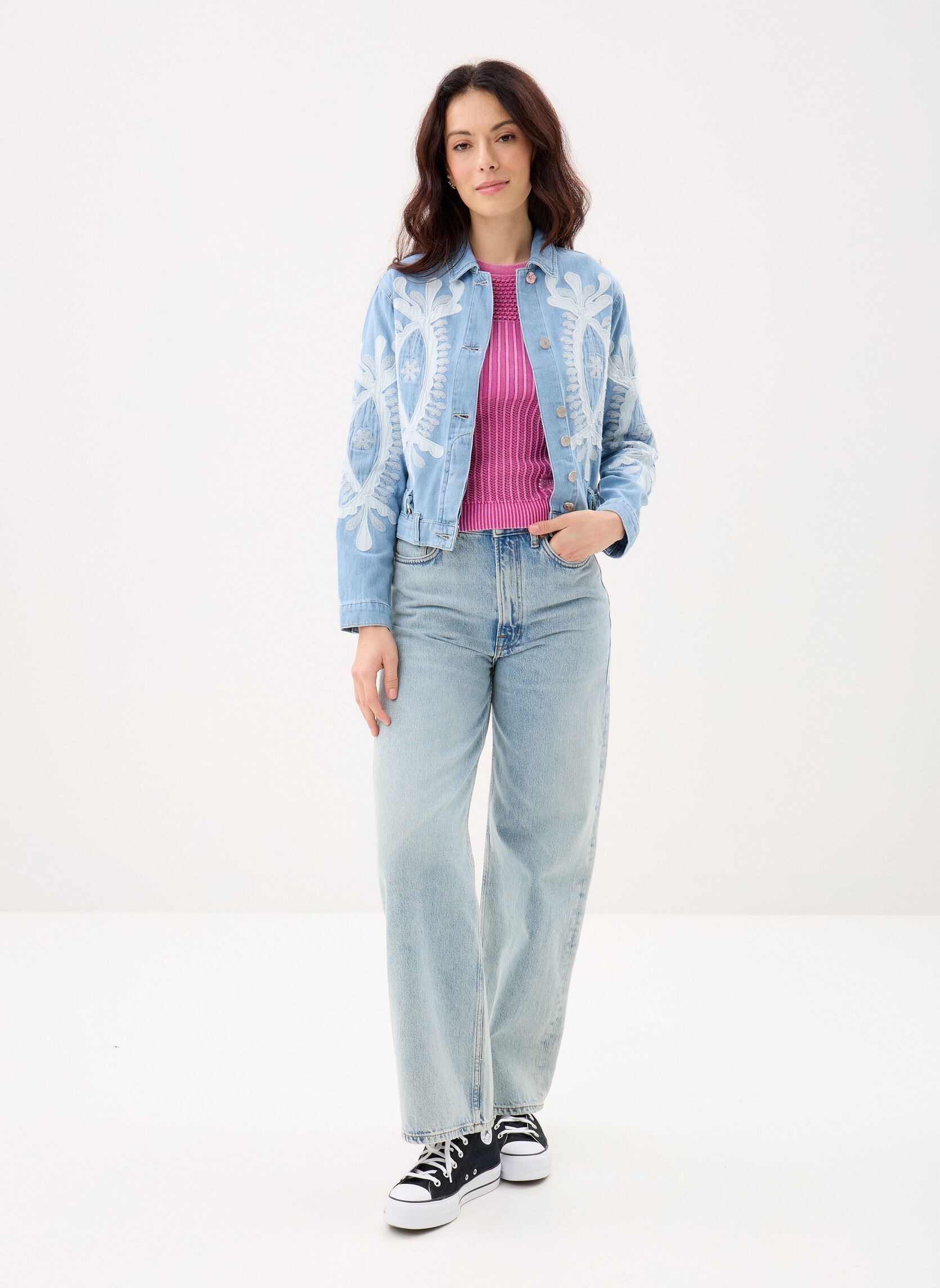 Jassen Chaq Border dames blauw Desigual Jassen Chaq Border dames blauw Bleu