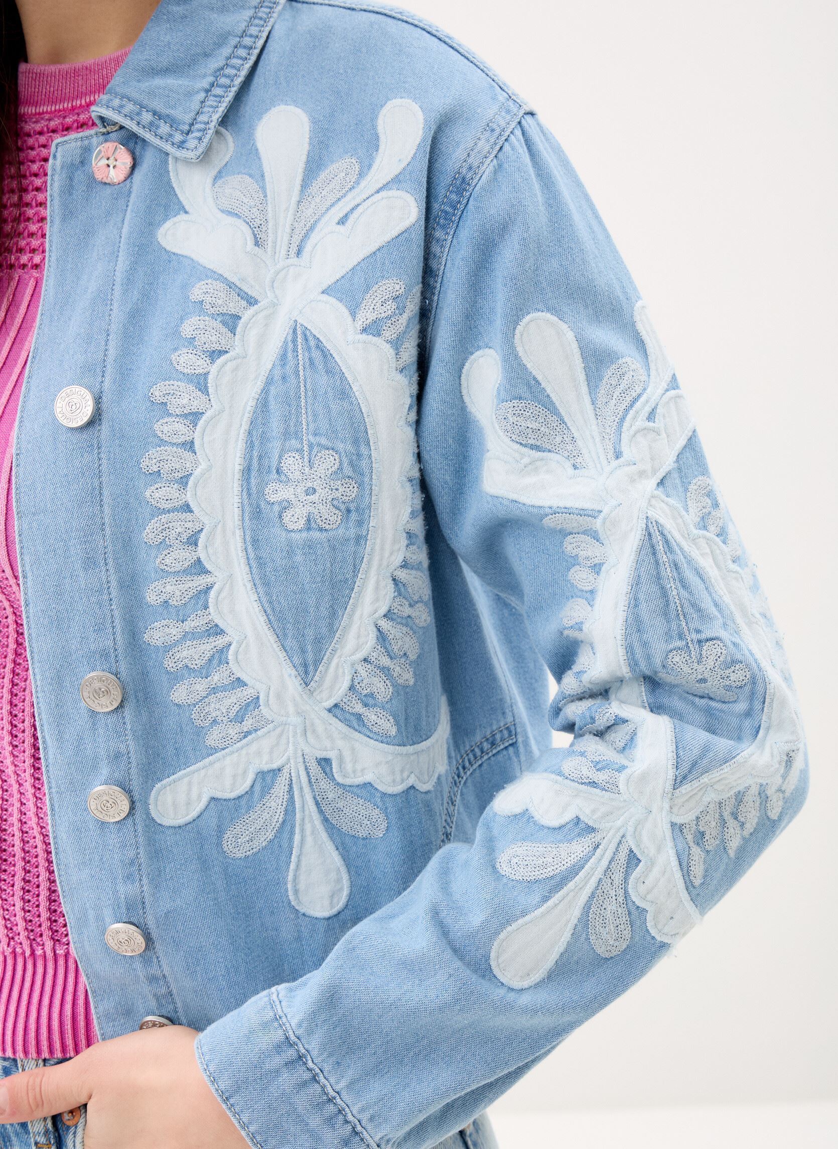 Jassen Chaq Border dames blauw Desigual Jassen Chaq Border dames blauw Bleu