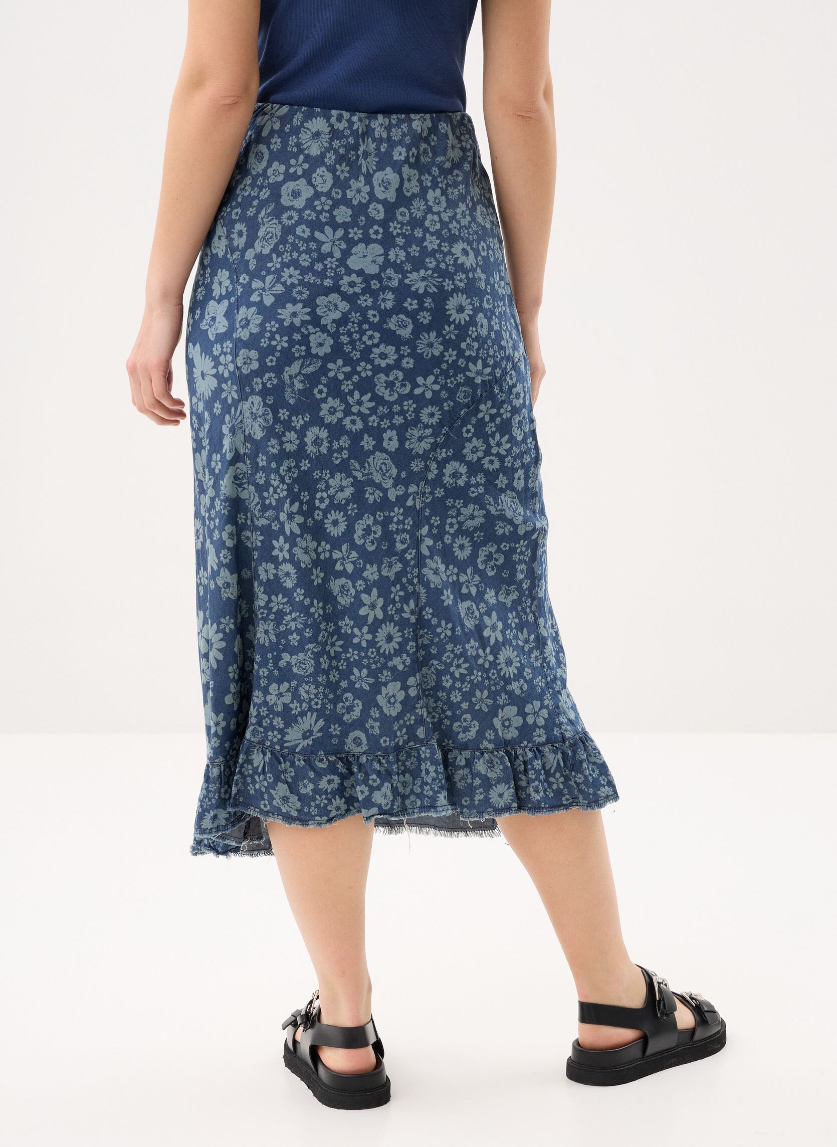 Lange rokken Fal Anem dames blauw Desigual Lange rokken Fal Anem dames blauw Bleu