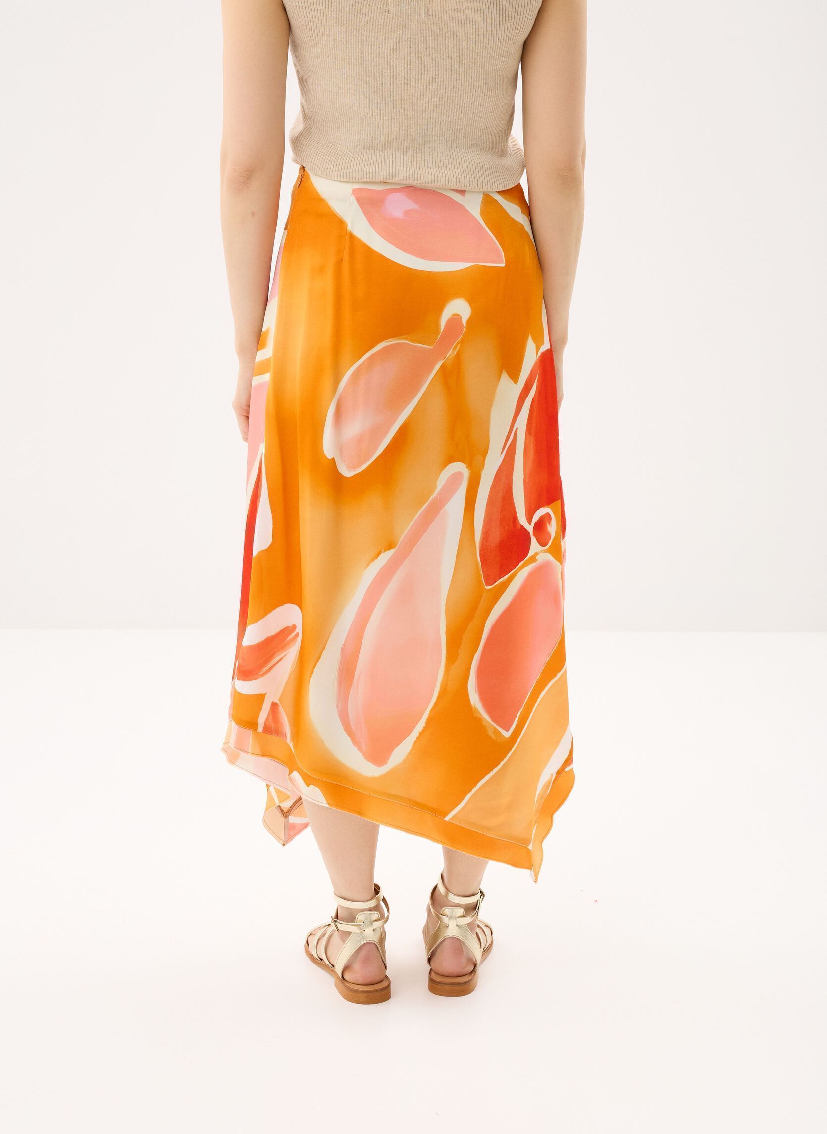 Midi-Röcke Fal Vent Orange damen orange Desigual Midi-Röcke Fal Vent Orange damen orange Orange