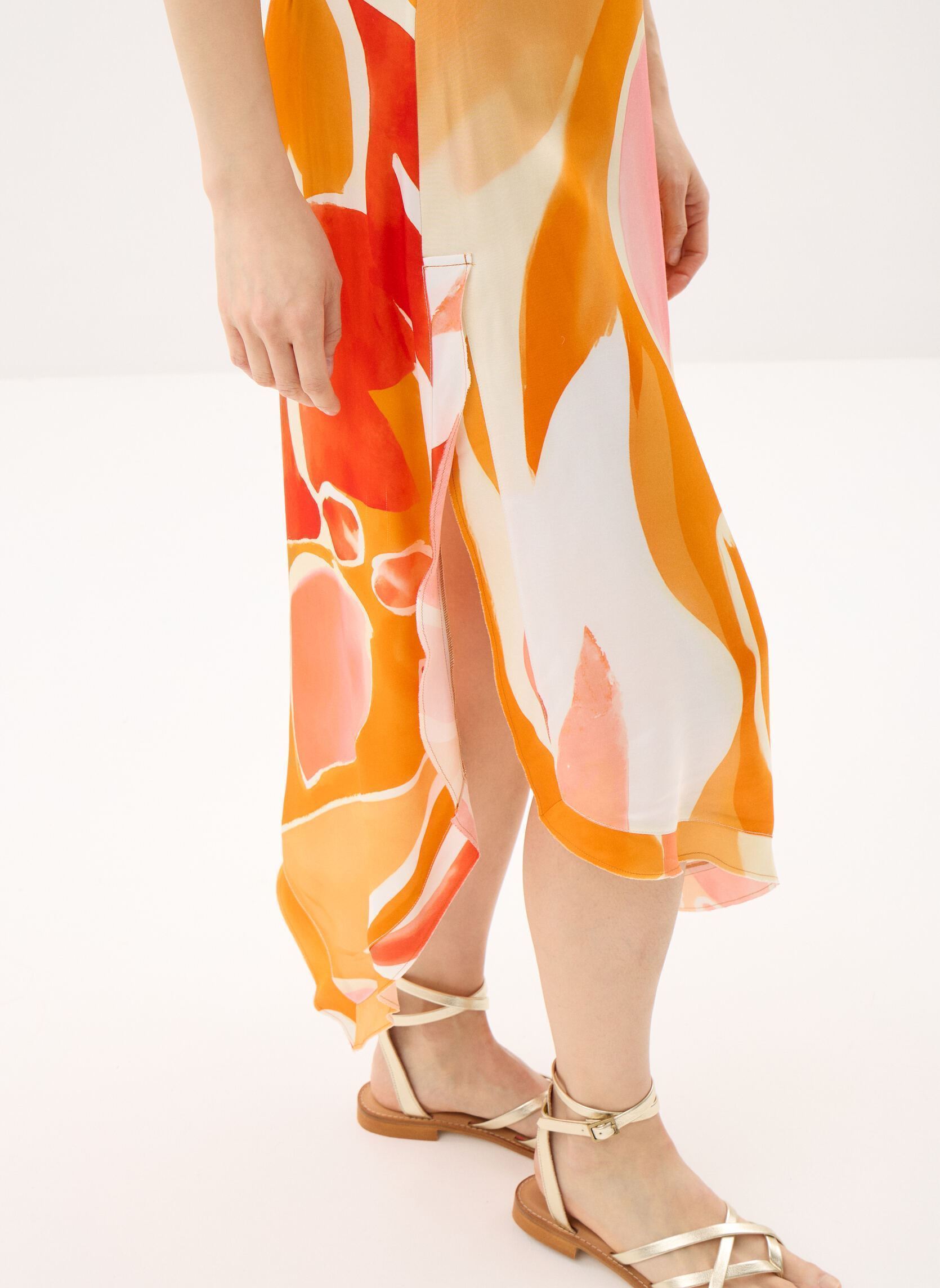 Midi-Röcke Fal Vent Orange damen orange Desigual Midi-Röcke Fal Vent Orange damen orange Orange