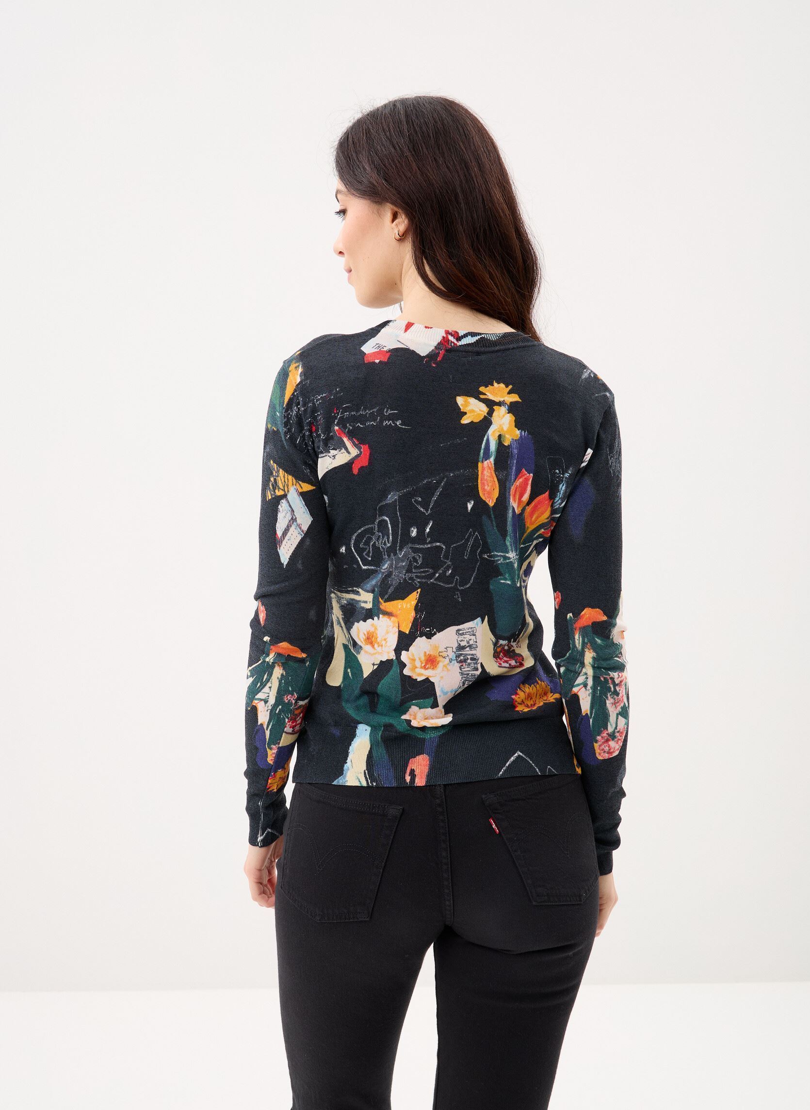 Pullover Jers Nantes Lacroix damen schwarz Desigual Pullover Jers Nantes Lacroix damen schwarz Noir