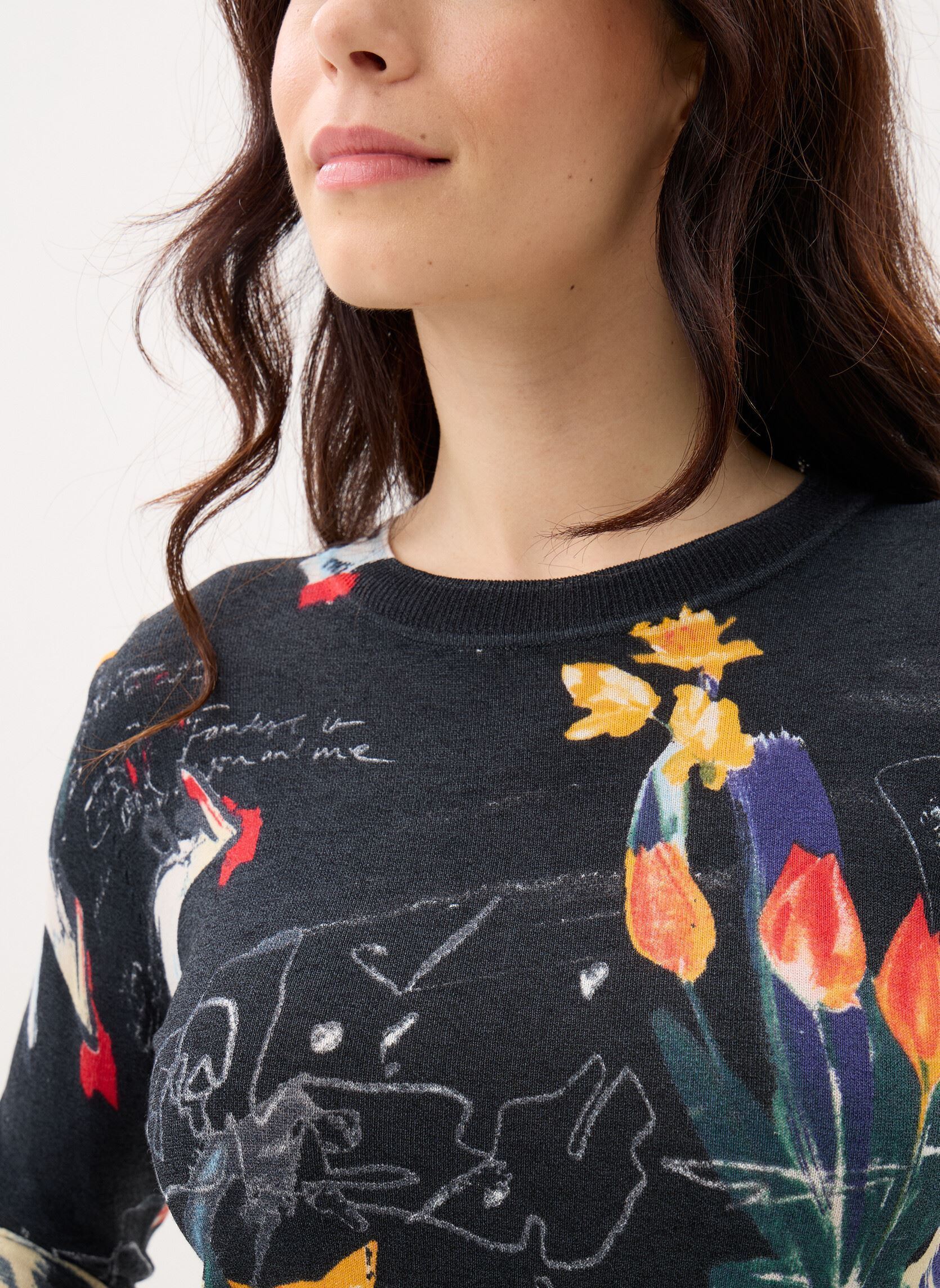 Pullover Jers Nantes Lacroix damen schwarz Desigual Pullover Jers Nantes Lacroix damen schwarz Noir