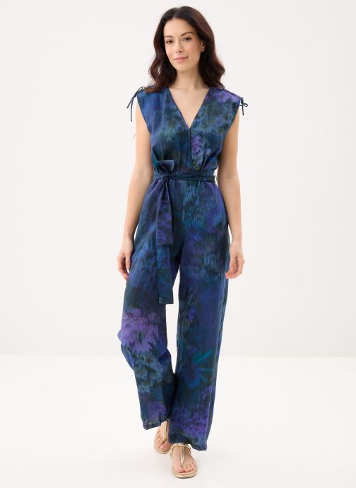 Desigual Overalls Jumpsuit Floresazul dames blauw