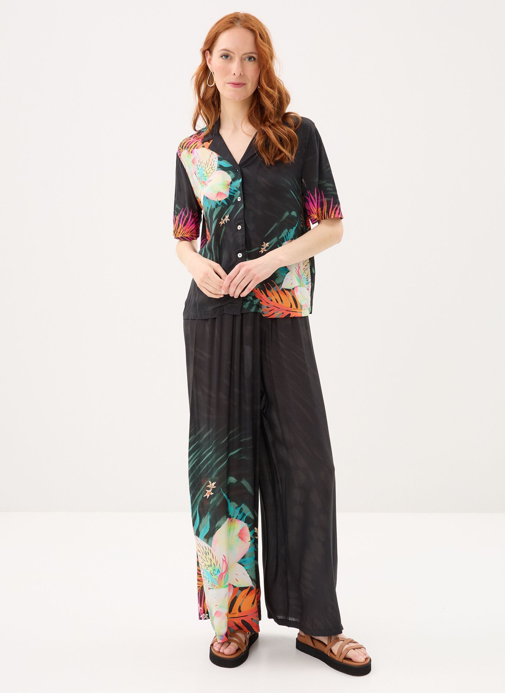 Weite Hosen Pant Swim-Daikiri damen schwarz Desigual Weite Hosen Pant Swim-Daikiri damen schwarz Noir
