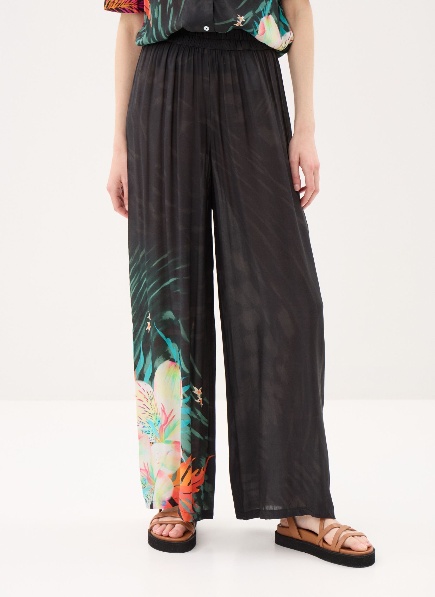 Weite Hosen Pant Swim-Daikiri damen schwarz Desigual Weite Hosen Pant Swim-Daikiri damen schwarz Noir