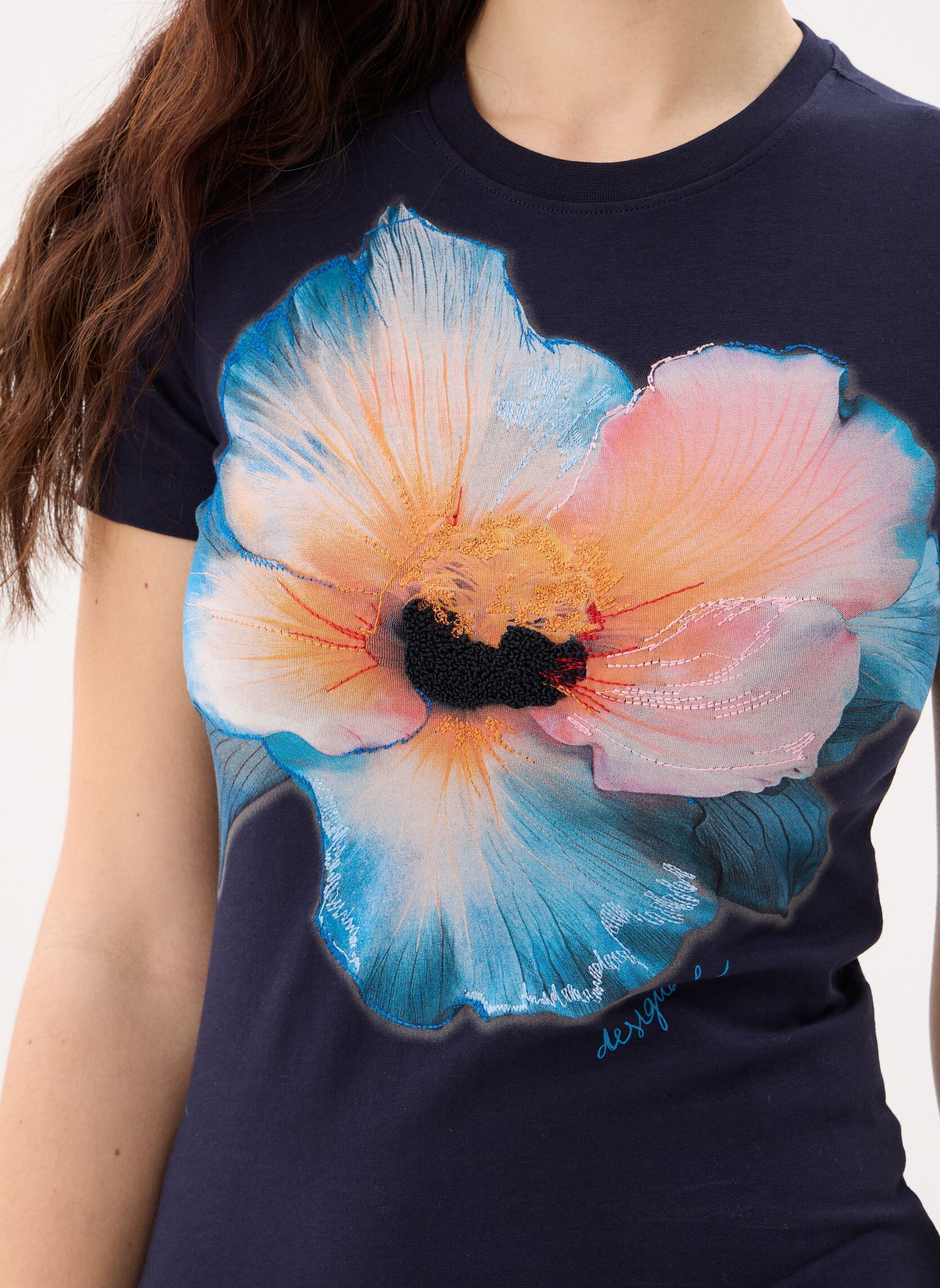 Kurzarm-T-Shirts Ts Estocolmo damen blau Desigual Kurzarm-T-Shirts Ts Estocolmo damen blau Bleu