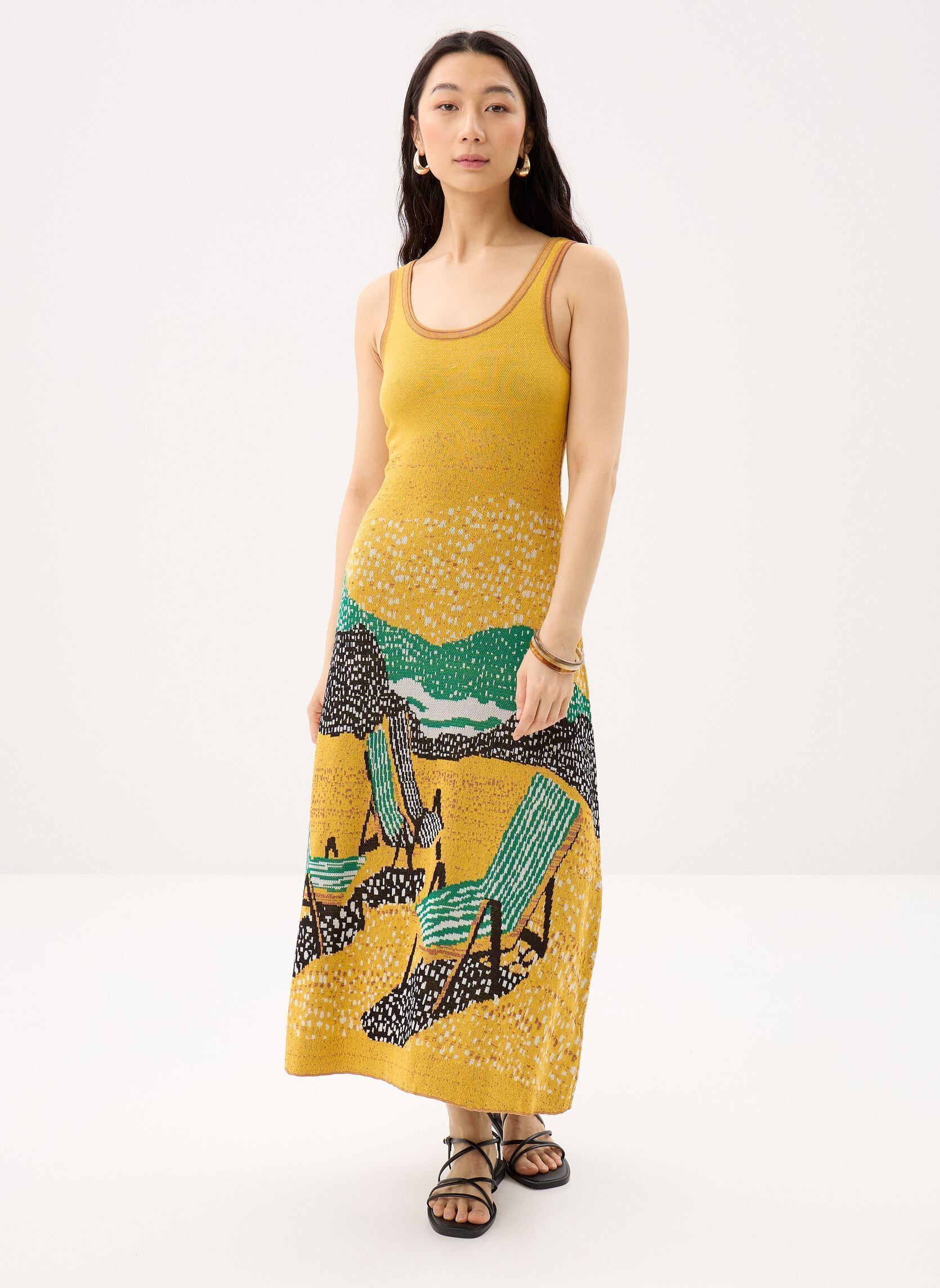 Jurken Vest Tulum dames geel Desigual Jurken Vest Tulum dames geel Jaune