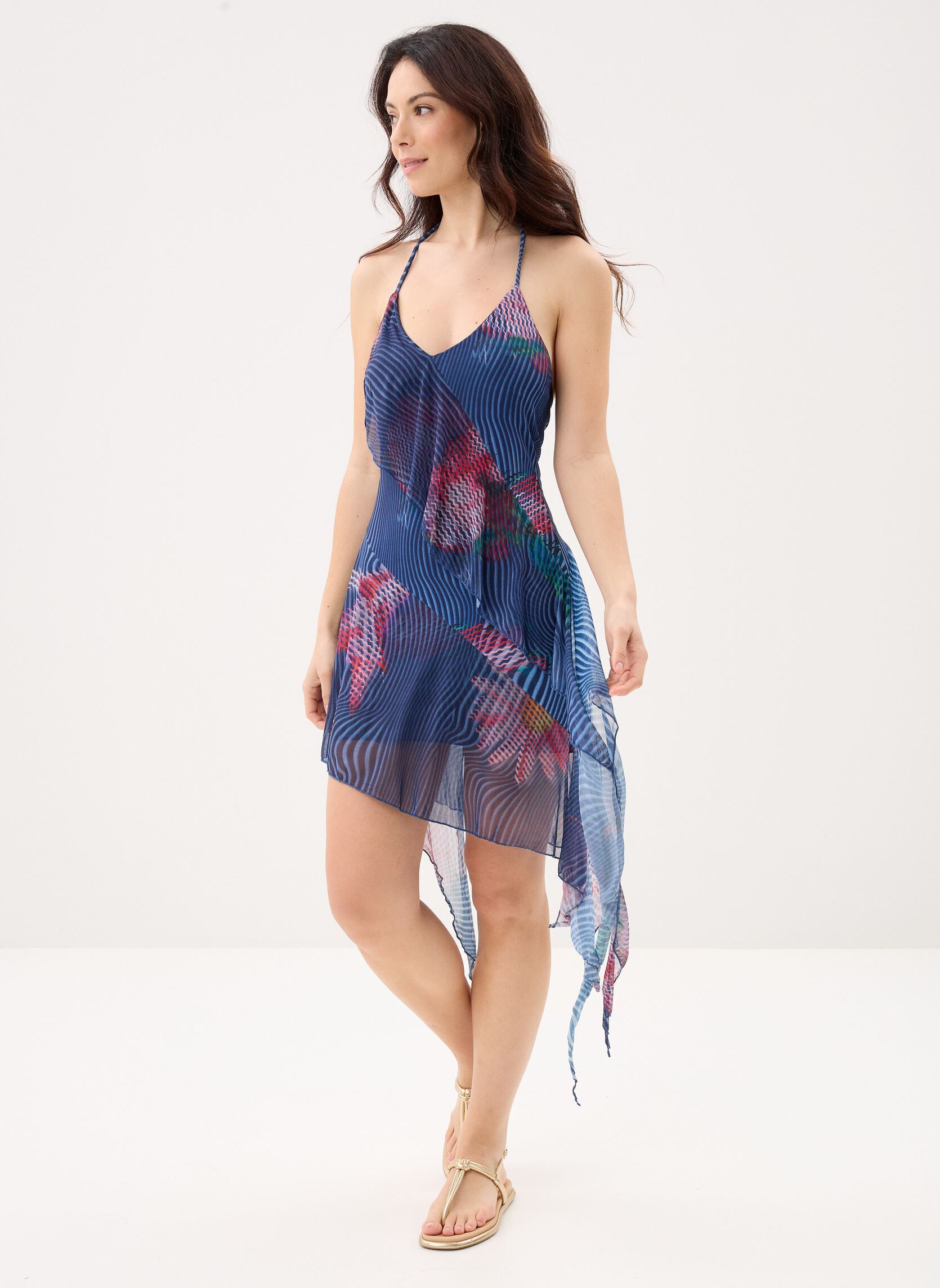 Jurken Vest Nora dames blauw Desigual Jurken Vest Nora dames blauw Bleu