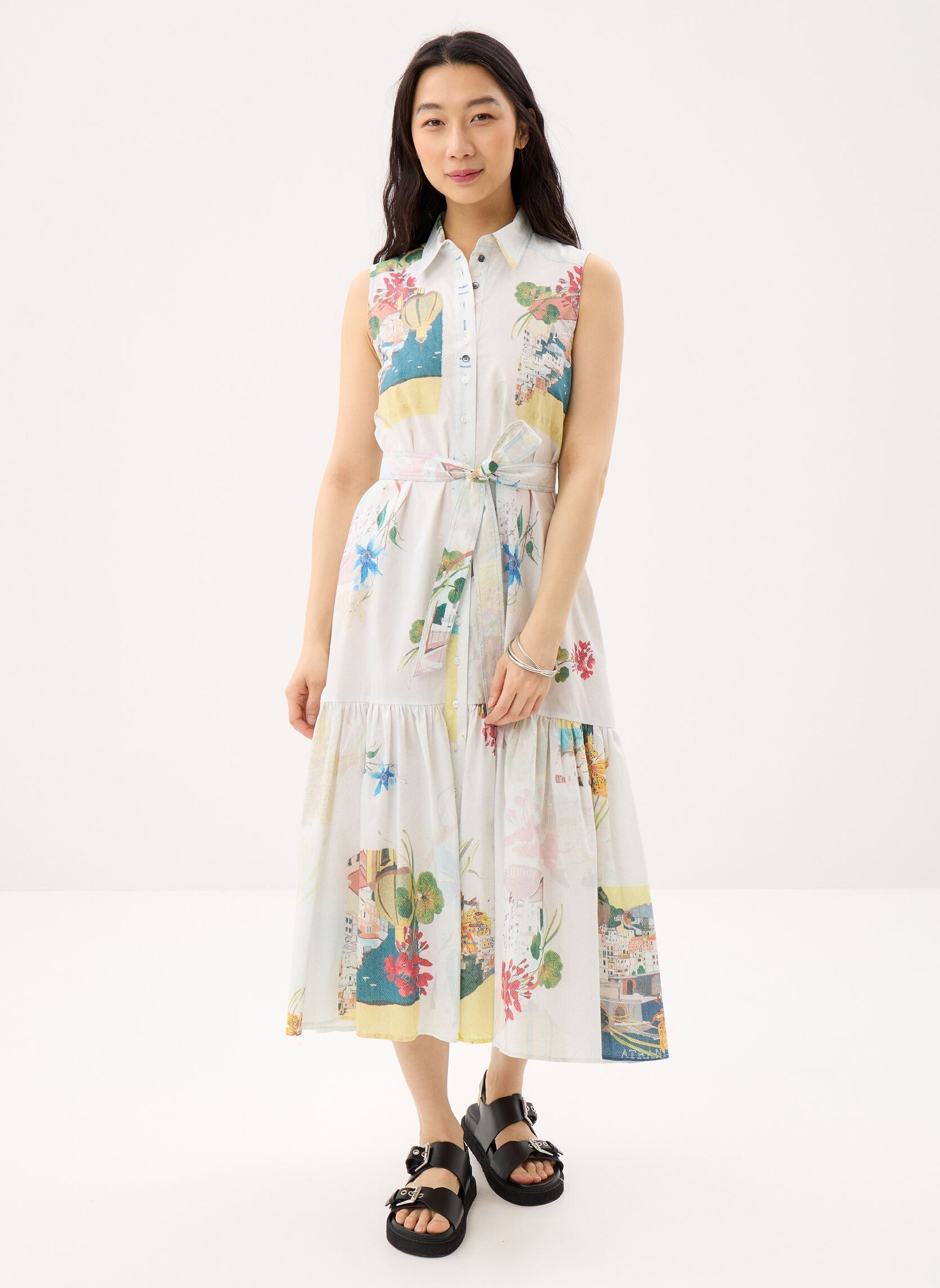 Lange Kleider Vest Colle damen mehrfarbig Desigual Lange Kleider Vest Colle damen mehrfarbig Bleu