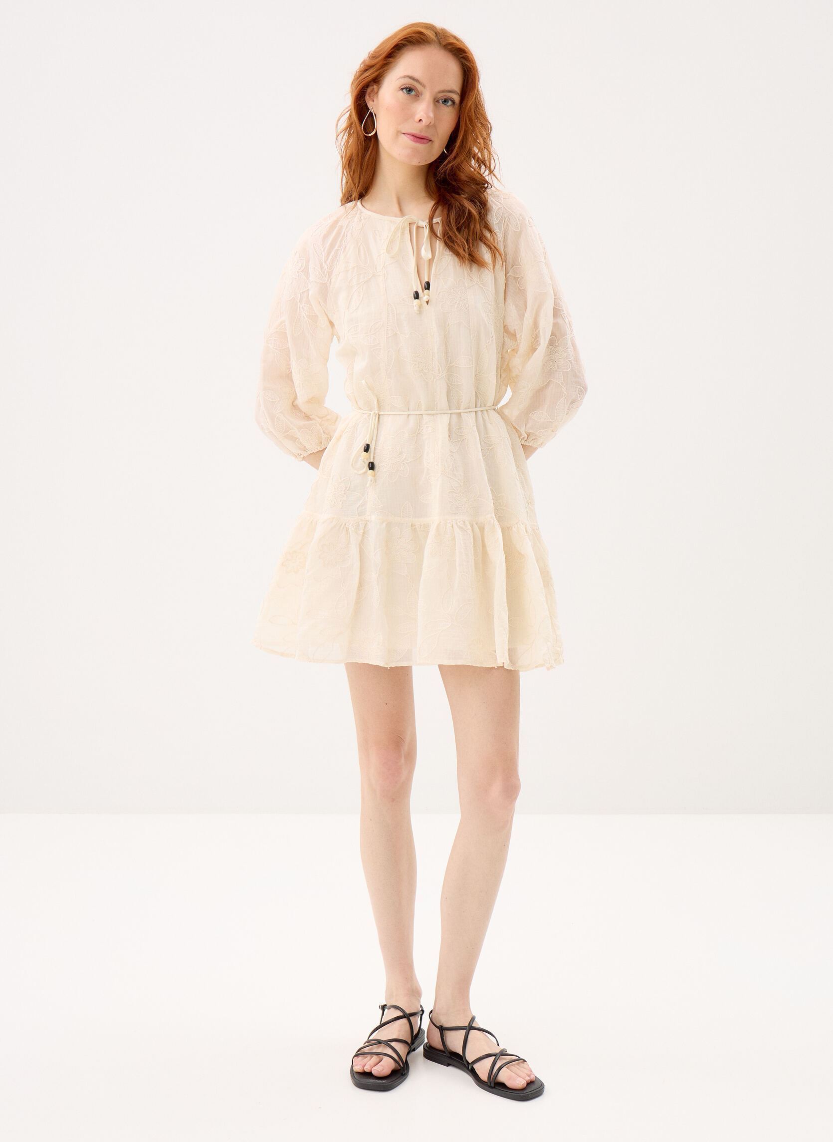 Robes Vest Silviboho femme beige Desigual Robes Vest Silviboho femme beige Blanc