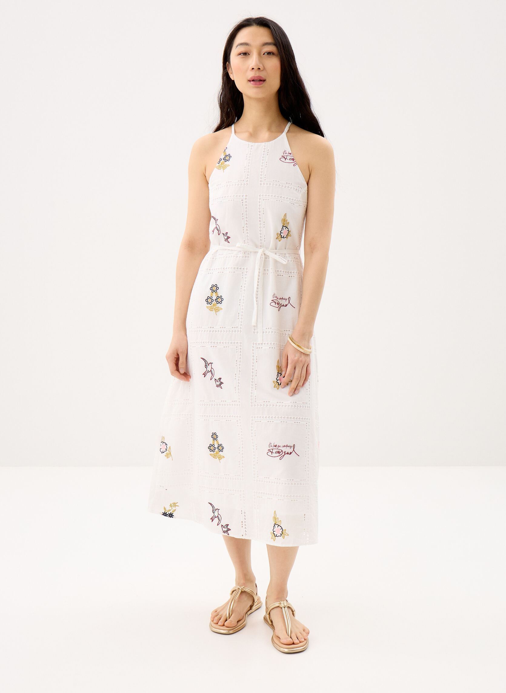 Jurken Vest Bohi dames wit Desigual Jurken Vest Bohi dames wit Blanc
