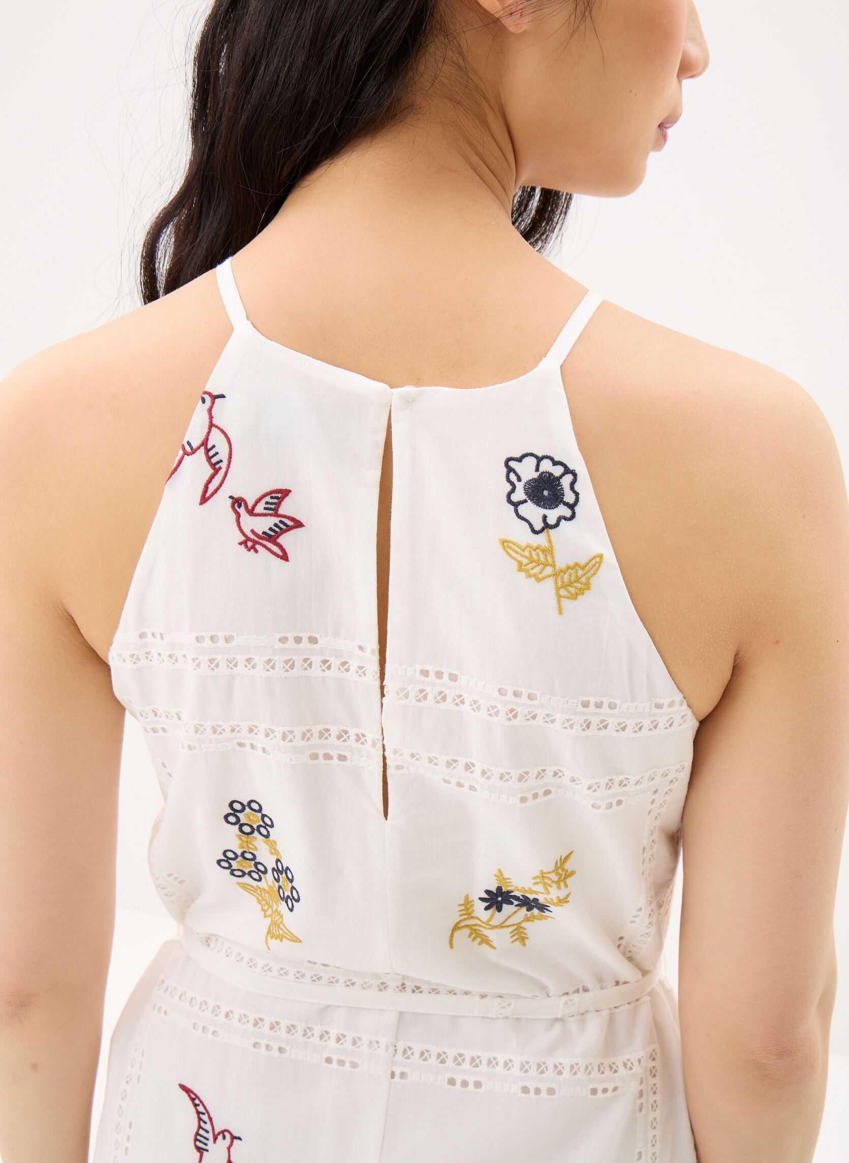 Jurken Vest Bohi dames wit Desigual Jurken Vest Bohi dames wit Blanc