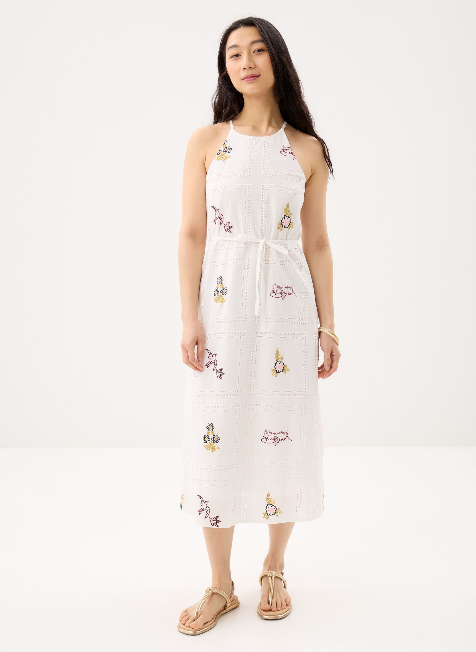 Jurken Vest Bohi dames wit Desigual Jurken Vest Bohi dames wit Blanc