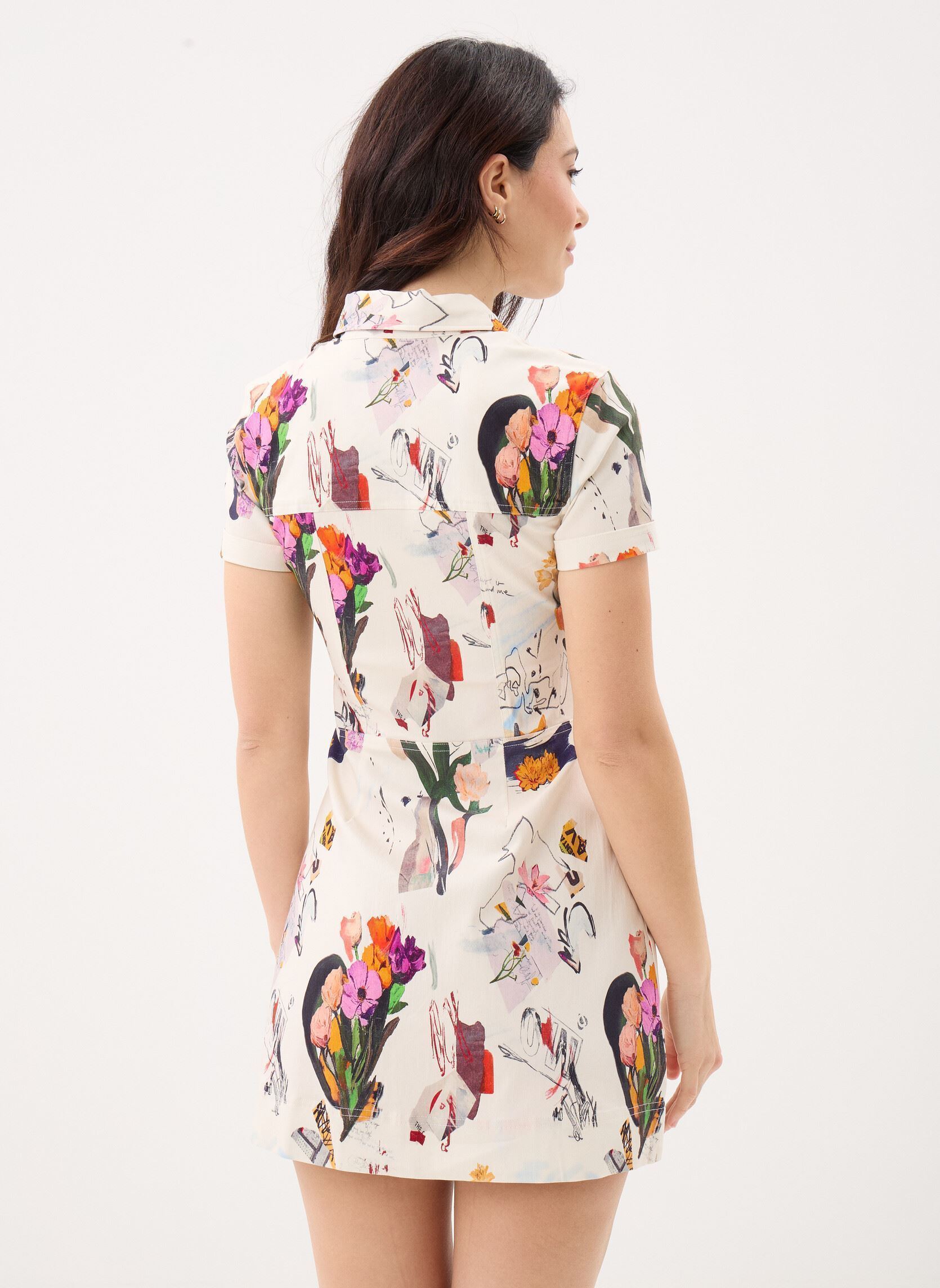 Robes Vest Fini femme multicolore Desigual Robes Vest Fini femme multicolore Blanc