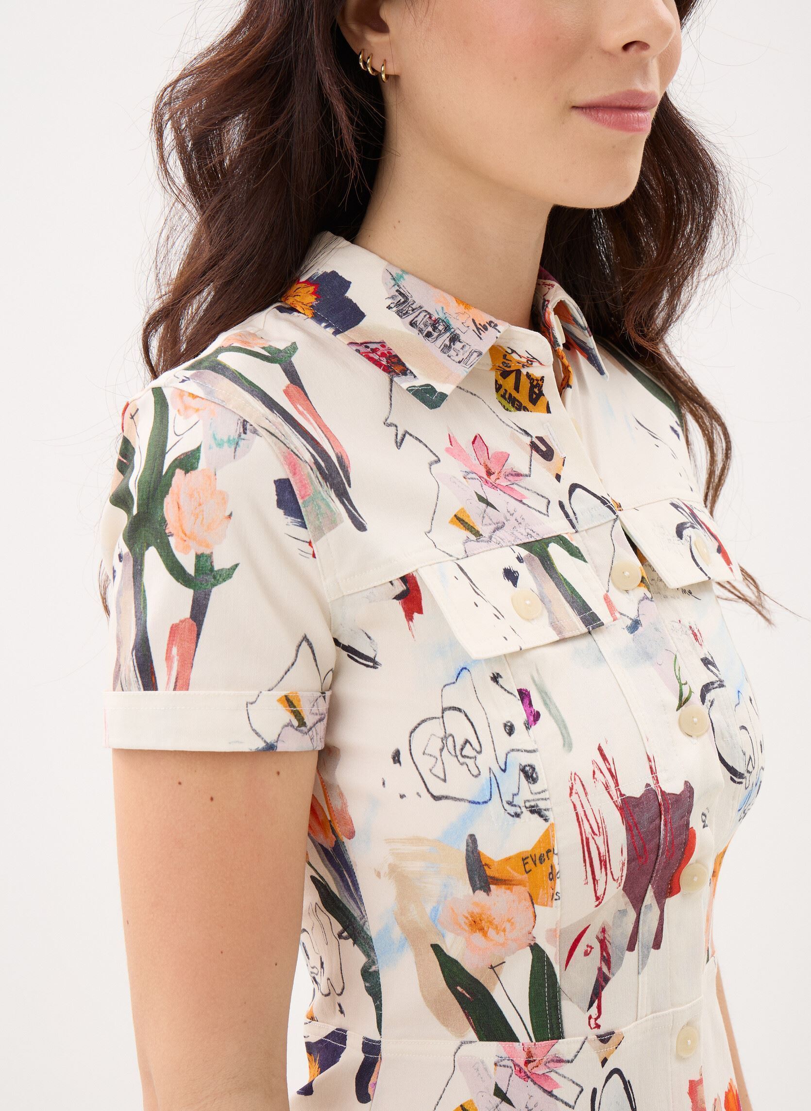 Robes Vest Fini femme multicolore Desigual Robes Vest Fini femme multicolore Blanc