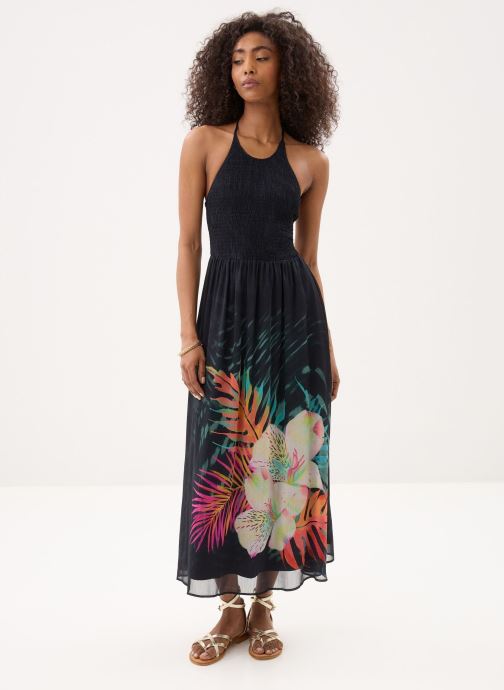 Desigual Jurken Vest Swim-Daikiri Halter dames zwart