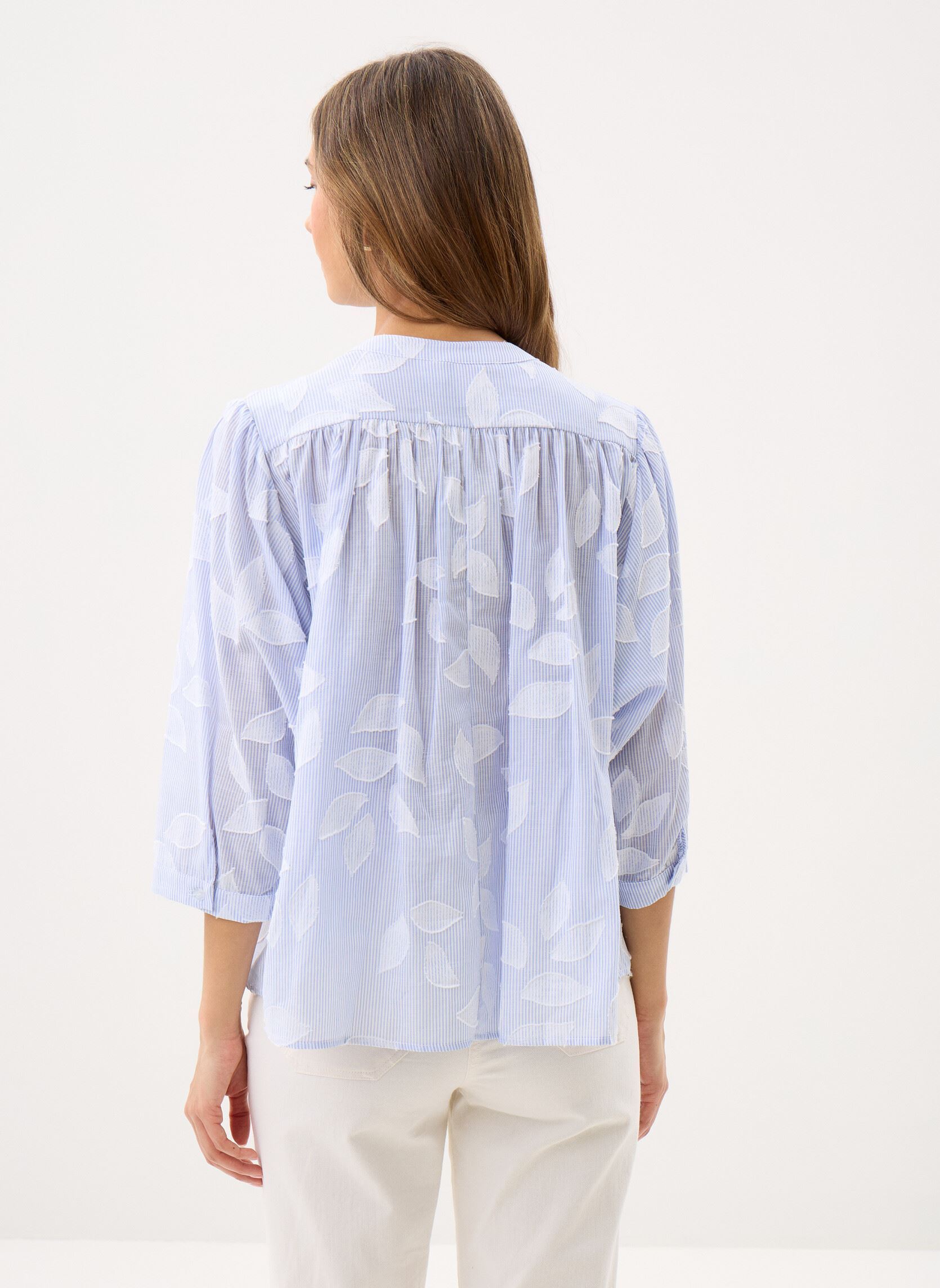 Chemises manches longues FL-CH-DOUWINA-J femme bleu La Fée Maraboutée Chemises manches longues FL-CH-DOUWINA-J femme bleu Bleu ciel