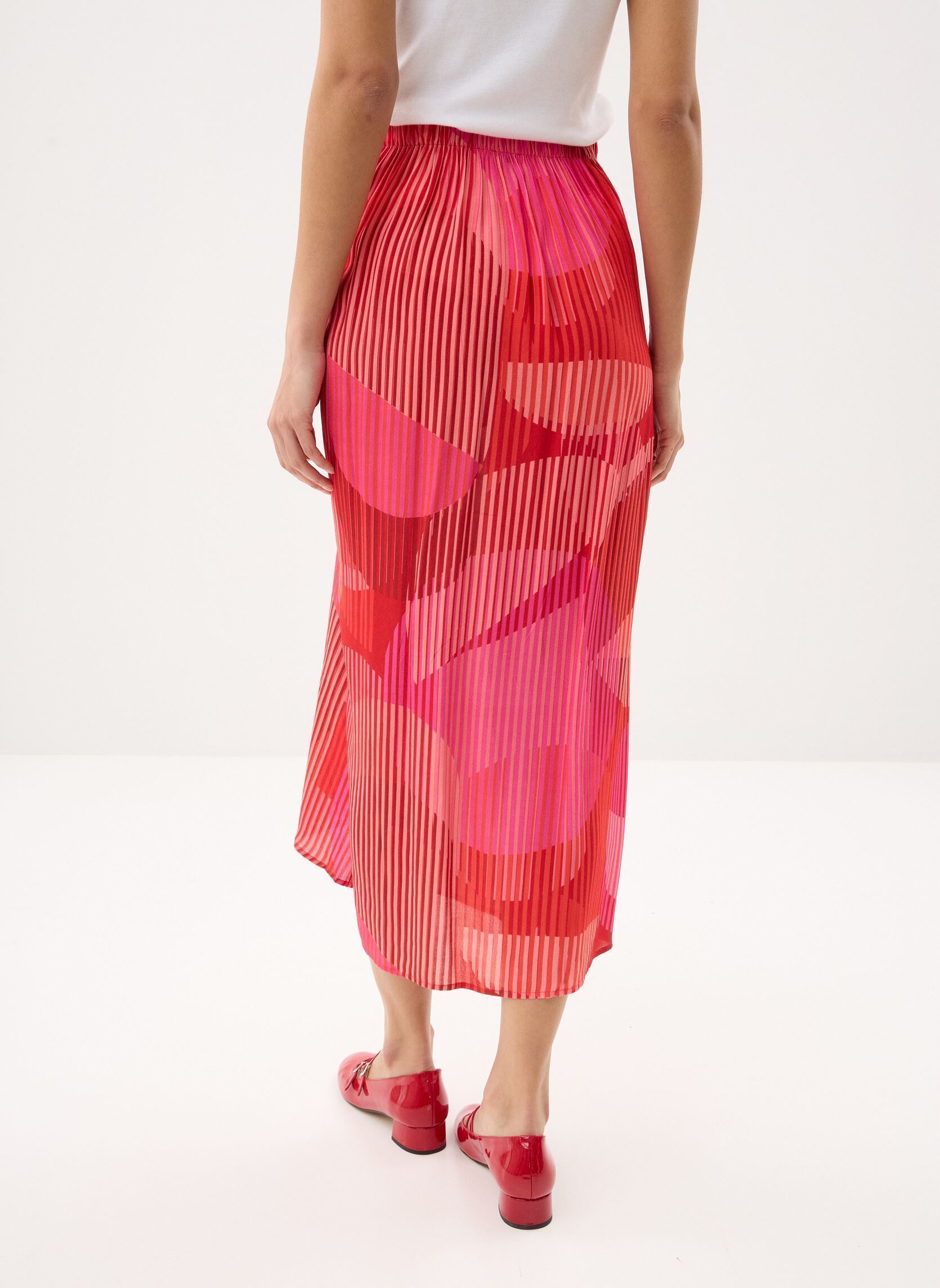 Jupes mi-longues FL-JU-SUBLIM-K femme multicolore La Fée Maraboutée Jupes mi-longues FL-JU-SUBLIM-K femme multicolore Rouge