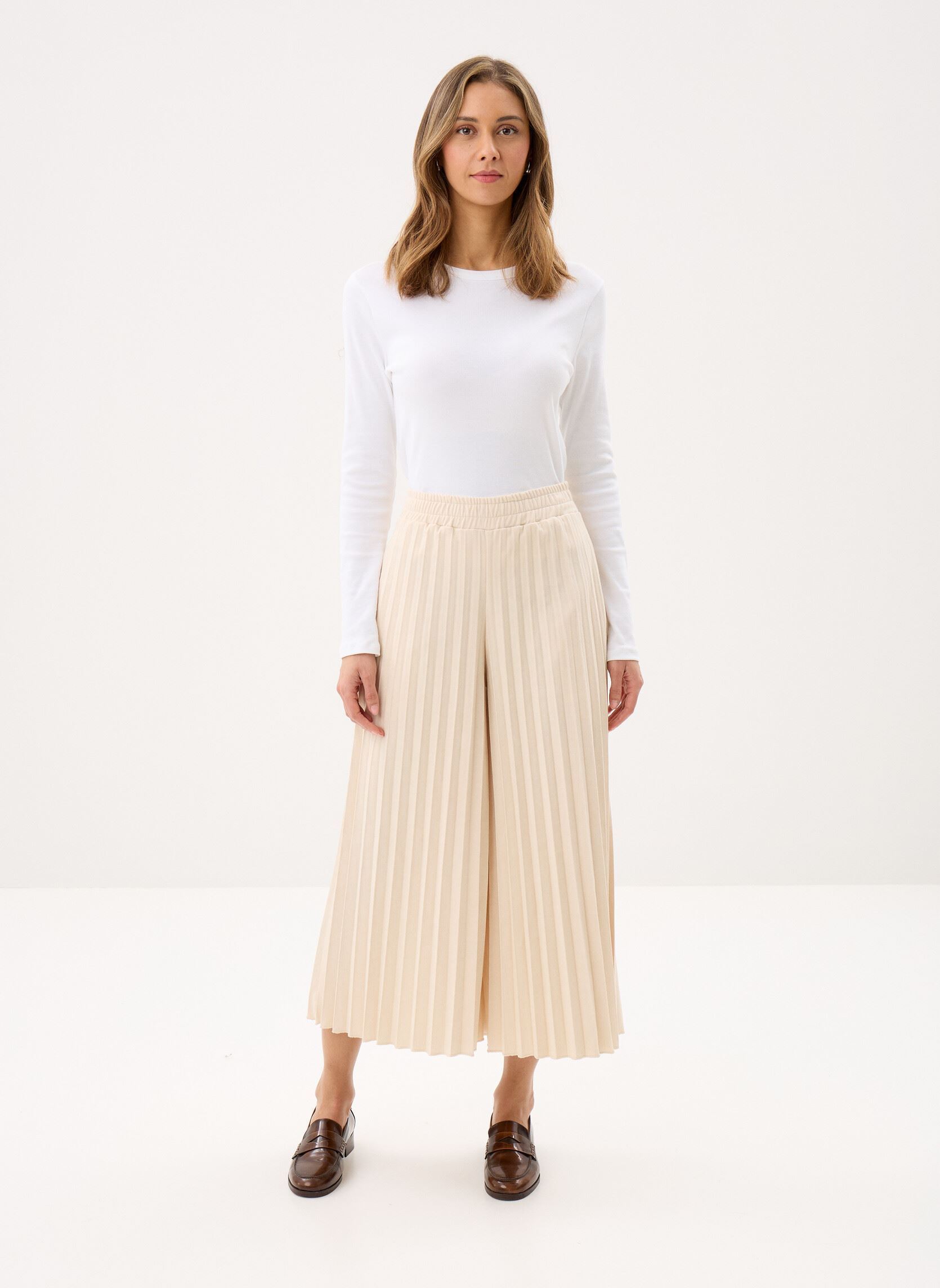 Wijde broeken FL-PA-DAMASO-C dames beige La Fée Maraboutée Wijde broeken FL-PA-DAMASO-C dames beige ECRU