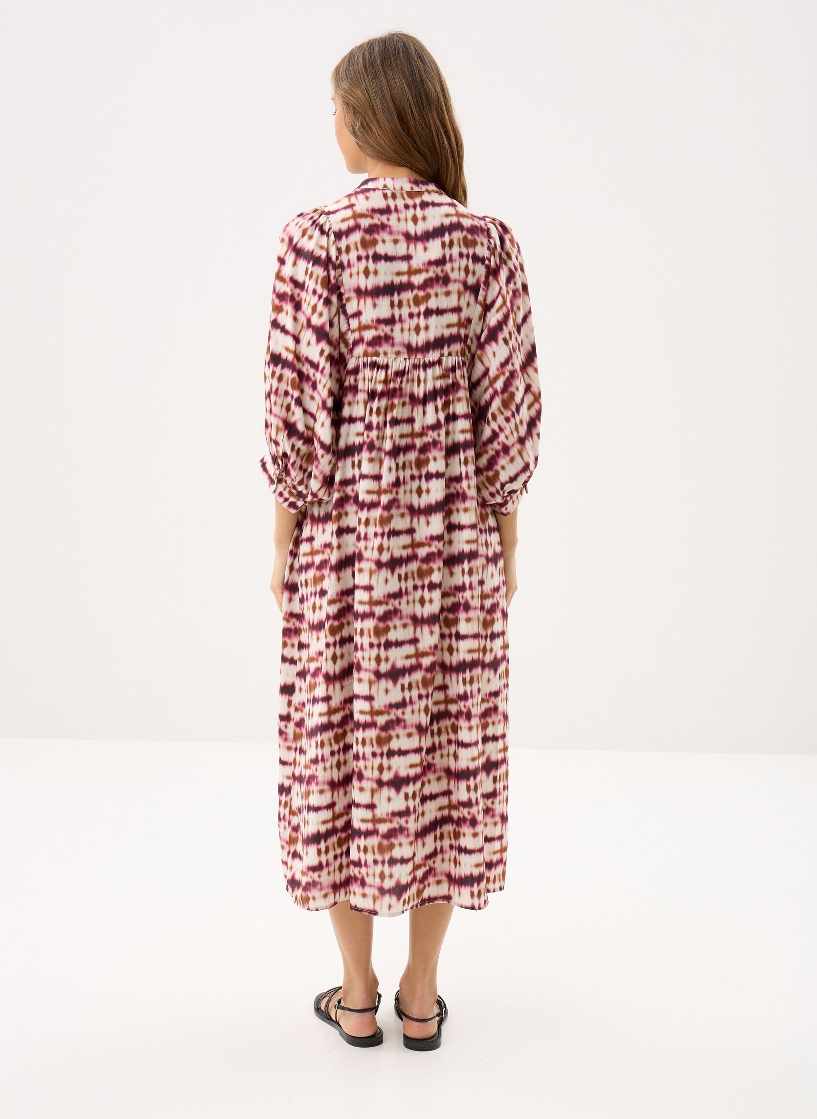 Robes longues FL-RO-DEMBA-C femme multicolore La Fée Maraboutée Robes longues FL-RO-DEMBA-C femme multicolore Ecru/Burgundy