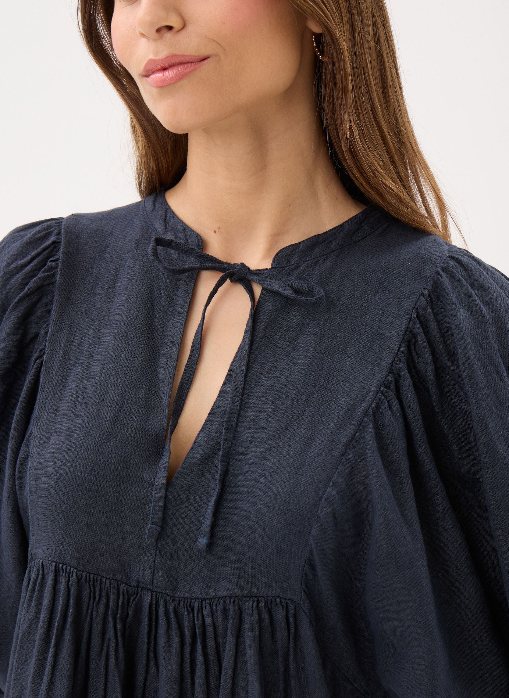 Robes longues FL-RO-DEMBO-L femme multicolore La Fée Maraboutée Robes longues FL-RO-DEMBO-L femme multicolore Bleu Encre