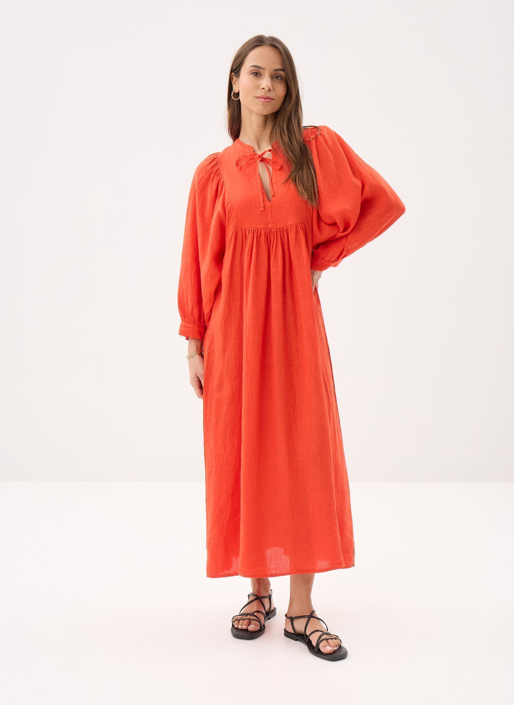 Lange Kleider FL-RO-DEMBO-L damen orange La Fée Maraboutée Lange Kleider FL-RO-DEMBO-L damen orange Jaspe