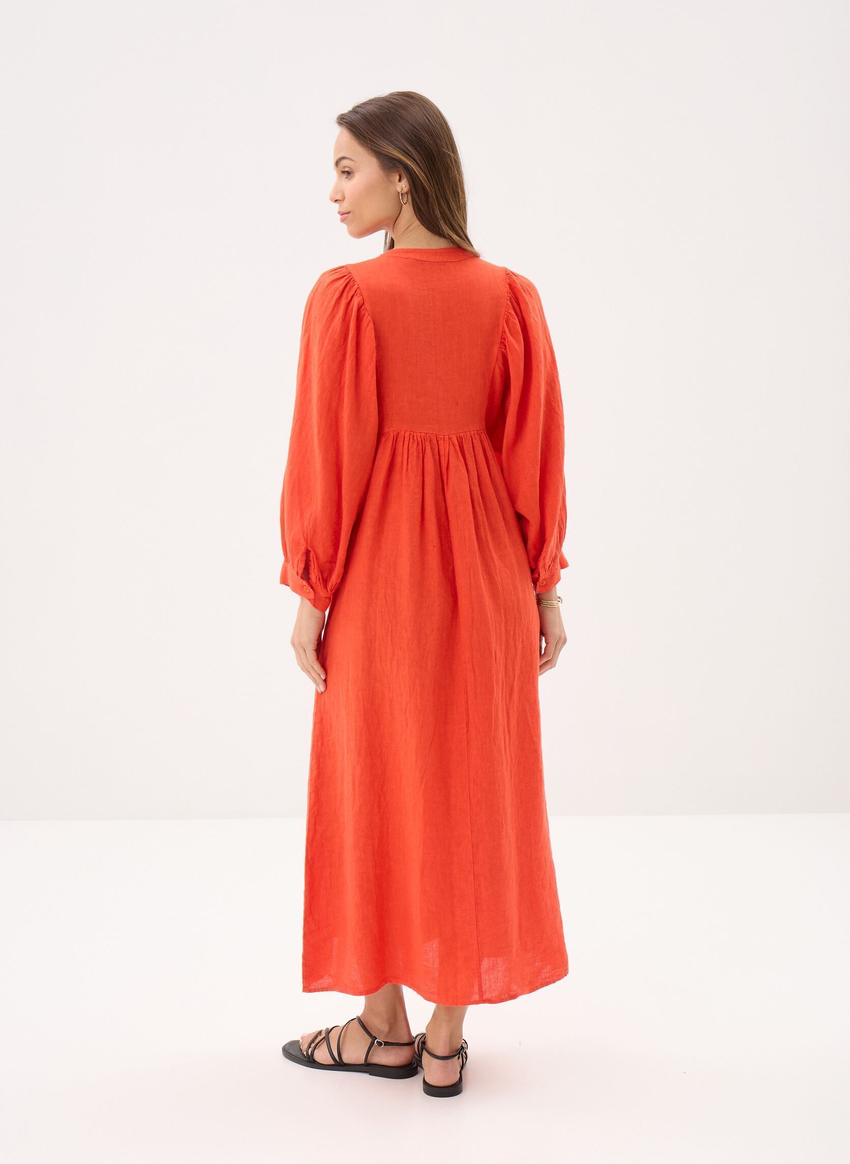 Lange Kleider FL-RO-DEMBO-L damen orange La Fée Maraboutée Lange Kleider FL-RO-DEMBO-L damen orange Jaspe