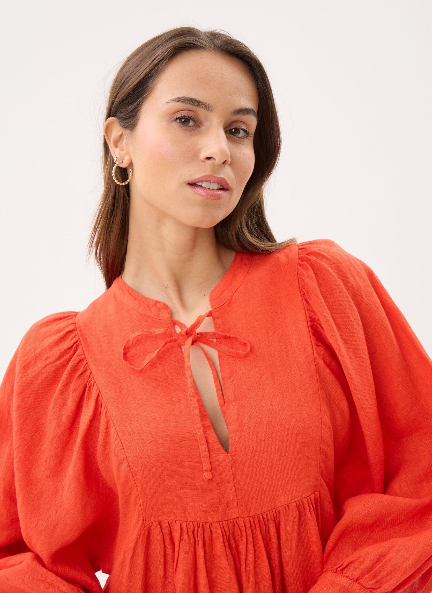 Lange Kleider FL-RO-DEMBO-L damen orange La Fée Maraboutée Lange Kleider FL-RO-DEMBO-L damen orange Jaspe