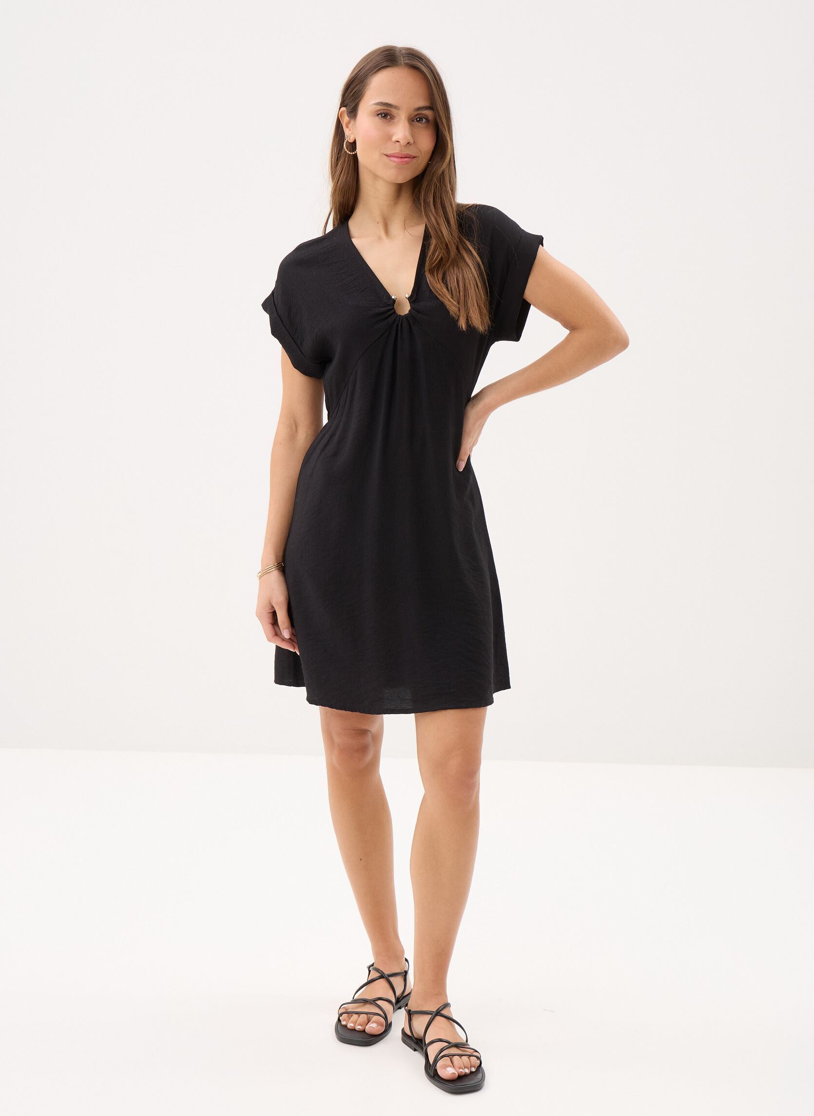 Robes FL-RO-FINE-V femme noir La Fée Maraboutée Robes FL-RO-FINE-V femme noir NOIR