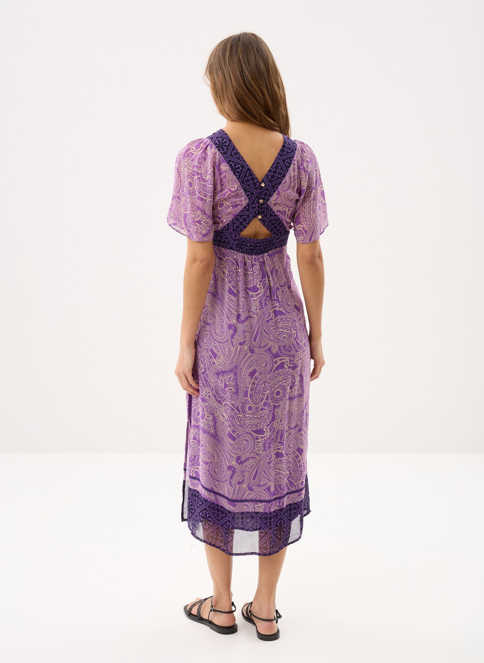 Robes longues FL-RO-FLEURI-A femme multicolore La Fée Maraboutée Robes longues FL-RO-FLEURI-A femme multicolore Pensee